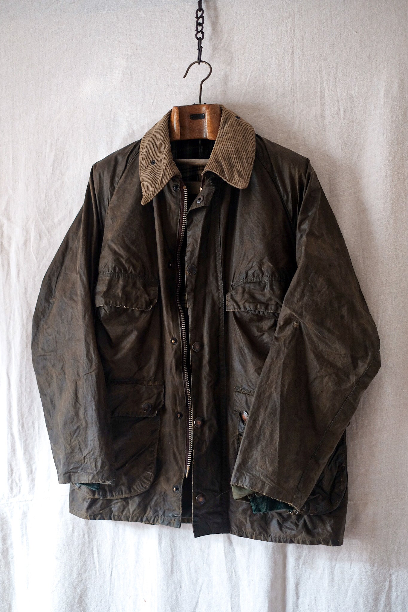 【~80's】Vintage Barbour "BEDALE" 2 Crest Size.38