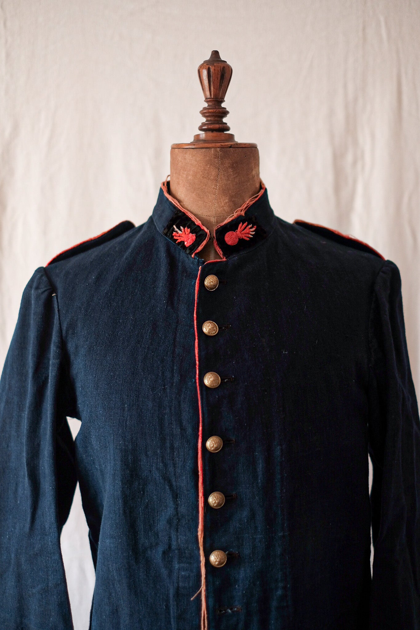 【~10's】French Vintage Indigo Metis Fireman Jacket
