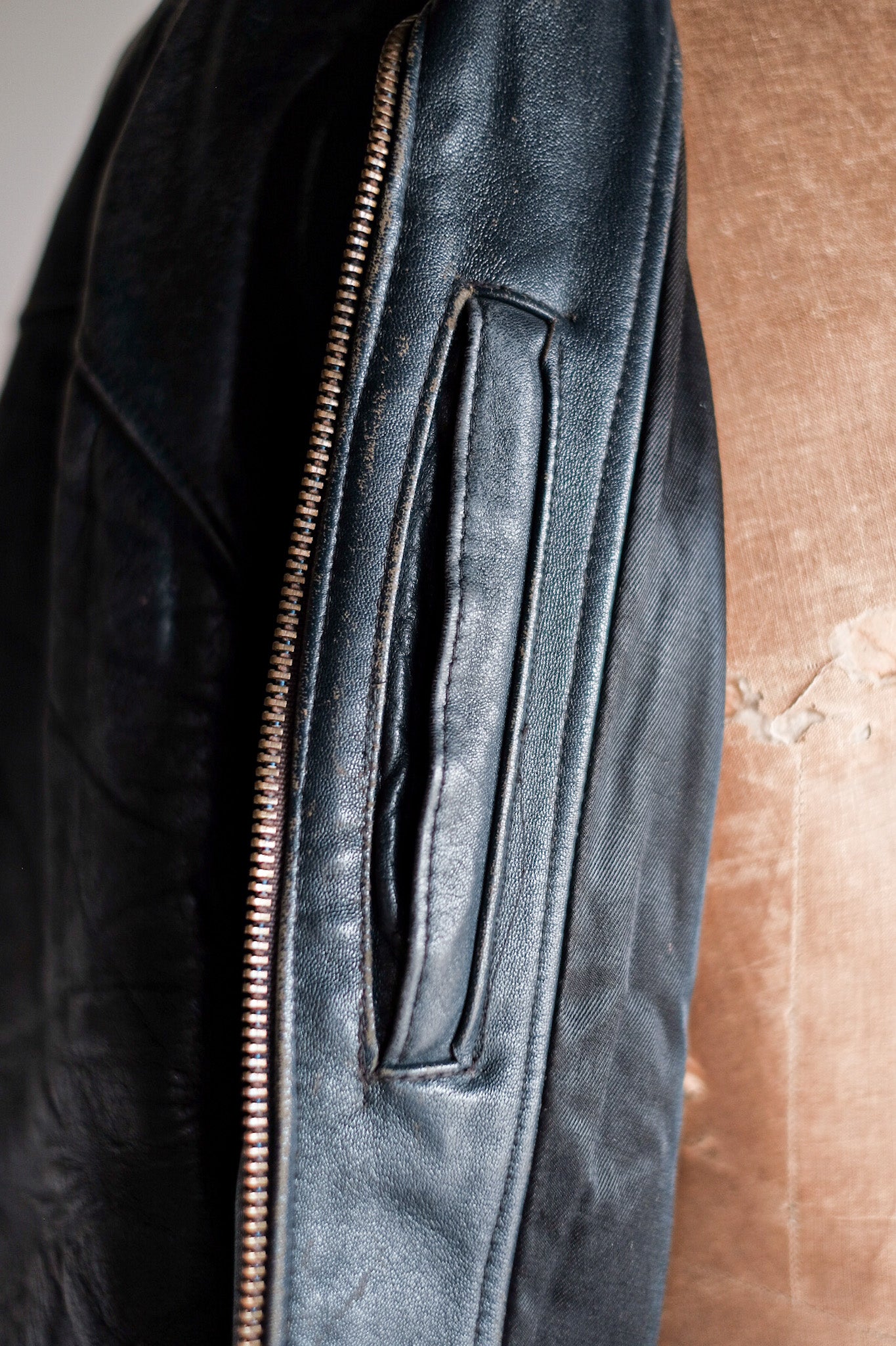 【~80's】French Air Force Pilot Leather Jacket