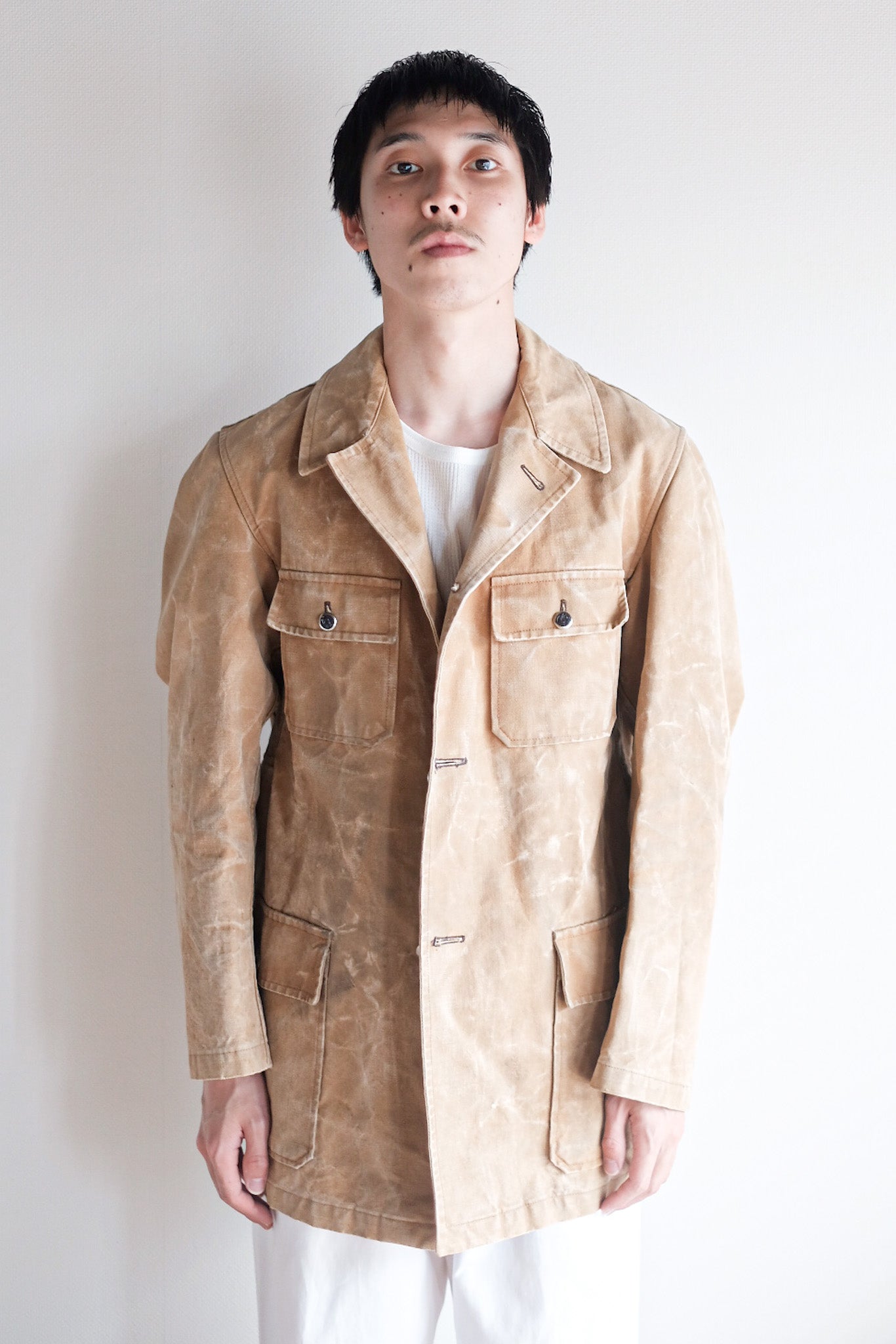 【~40's】French Vintage Cotton Canvas Hunting Jacket