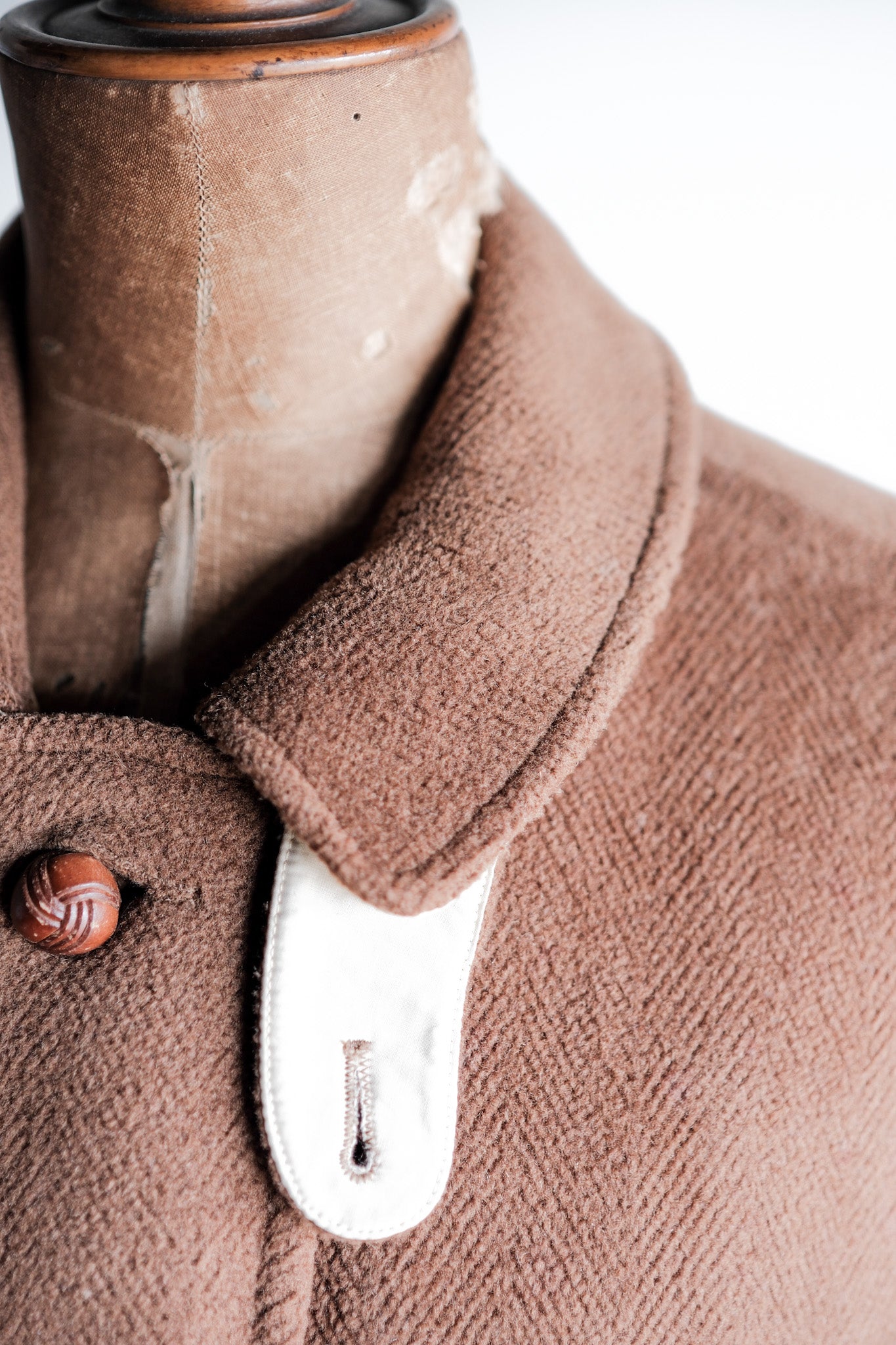 【~90's】Old INVERTERE Wool Jacket With Chin Strap "Moorbrook"