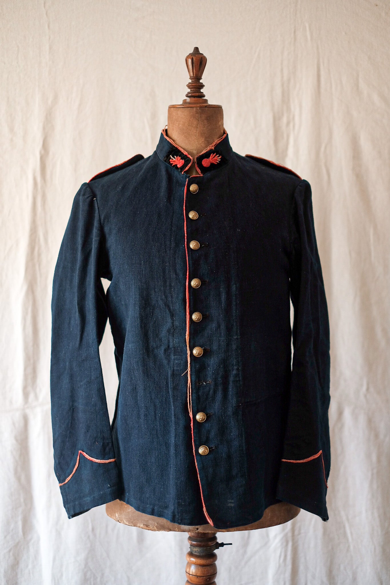 【~10's】French Vintage Indigo Metis Fireman Jacket