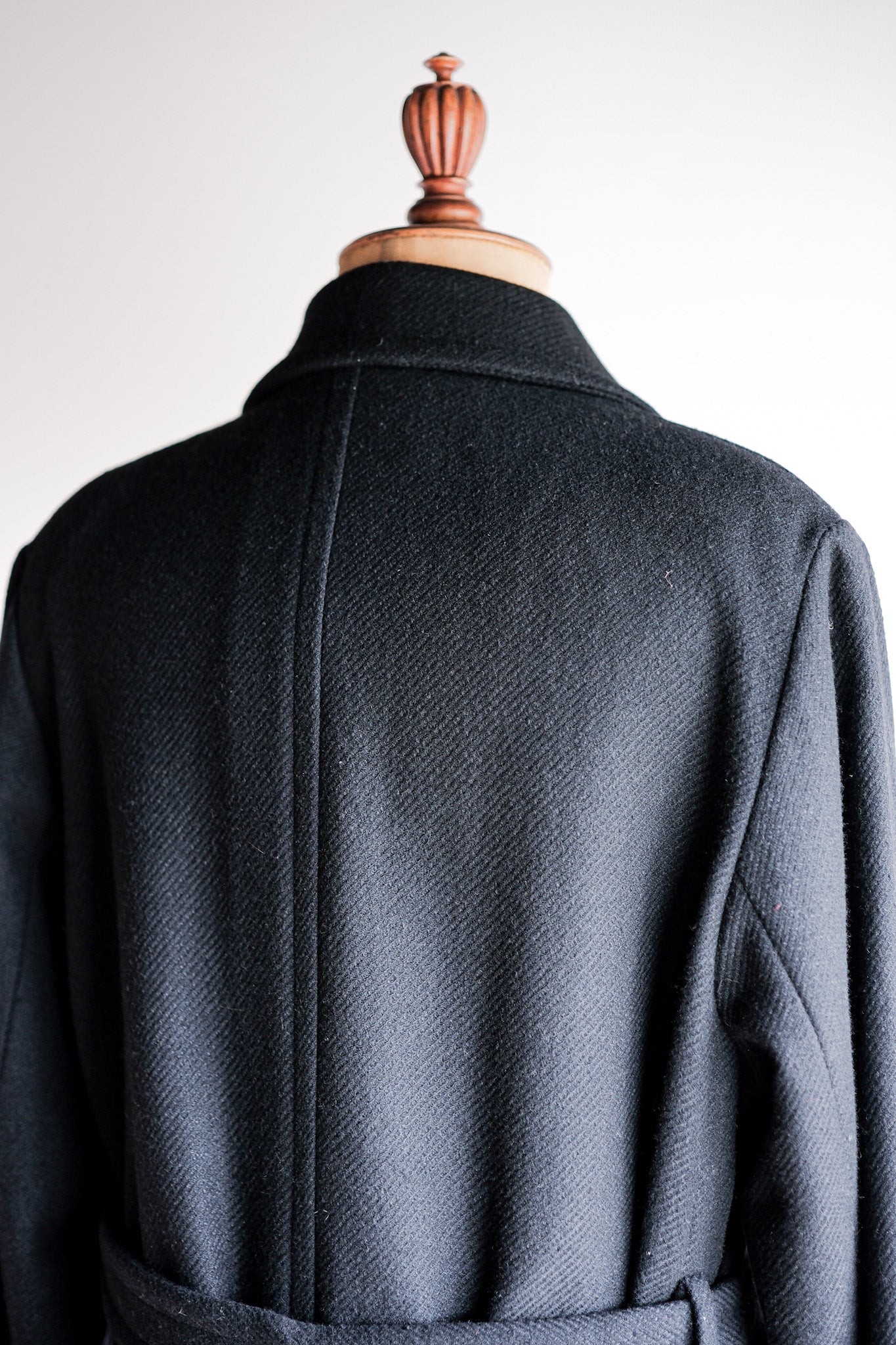 【~00's】Old Hermès Paris Cashmere Mix Wool Belted Coat by Martin Margiela