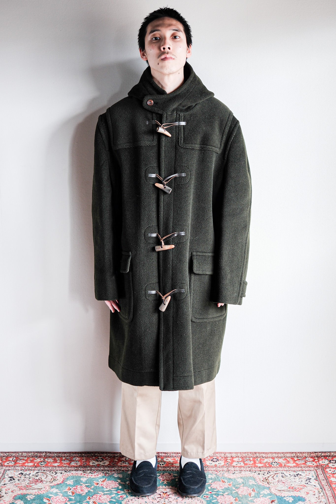 【~90's】Old INVERTERE Wool Duffle Coat "Moorbrook"