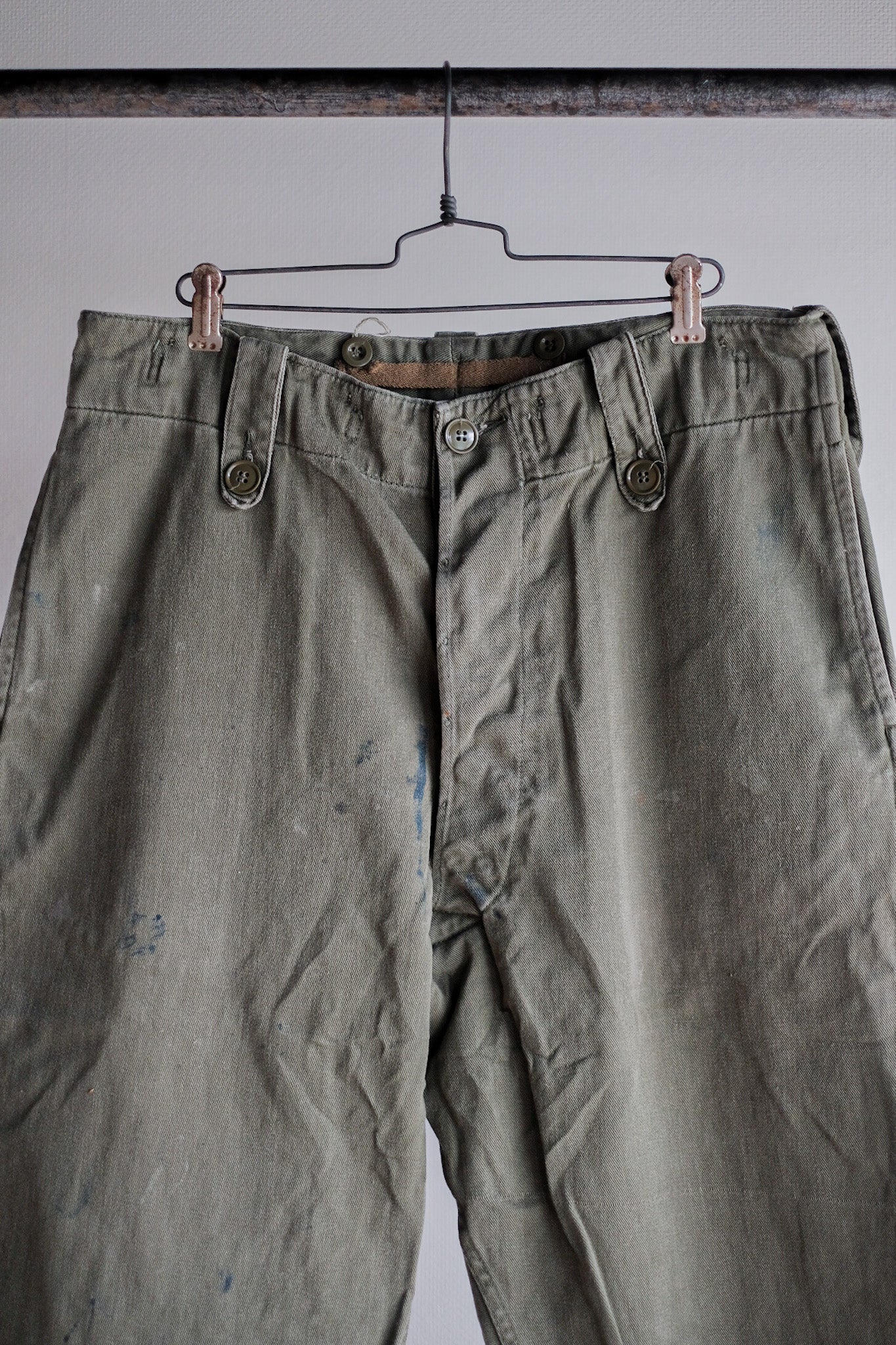 【~60's】British Army Green Drill Trousers