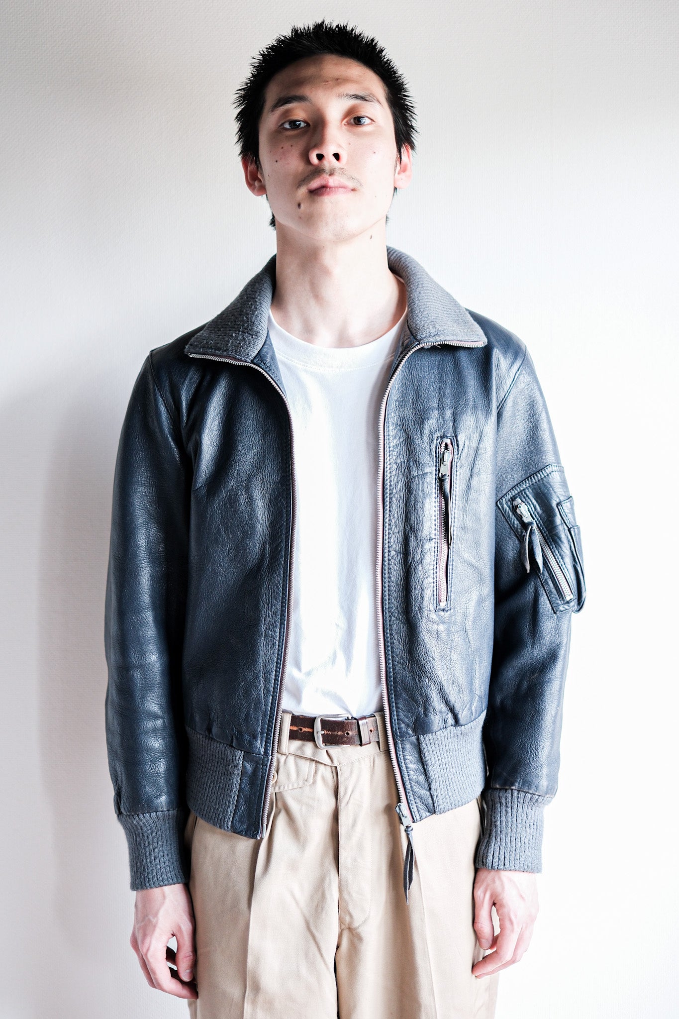 【~60’s】West German Air Force Type Pilot Leather Jacket “Early Type”