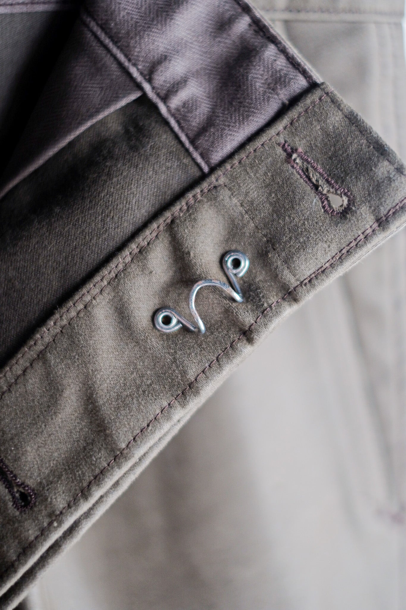 【~50's】French Vintage Brown Moleskin Work Pants "Dead Stock"