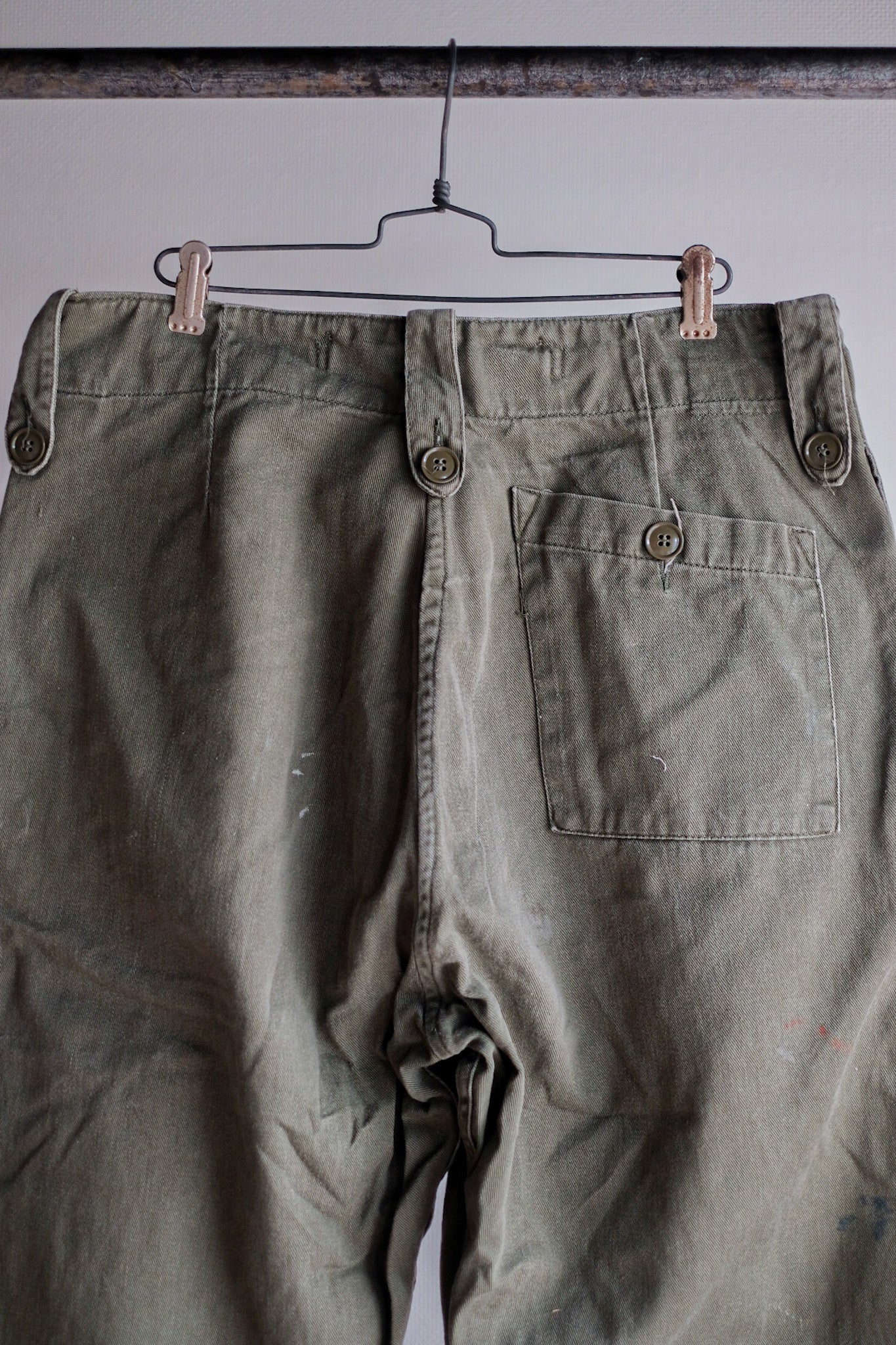 【~60's】British Army Green Drill Trousers