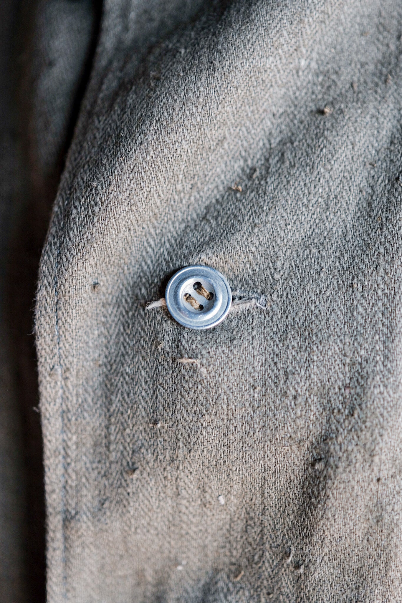 【~30's】German Air Force Green Linen HBT Jacket "Luftwaffe" "Dead Stock"