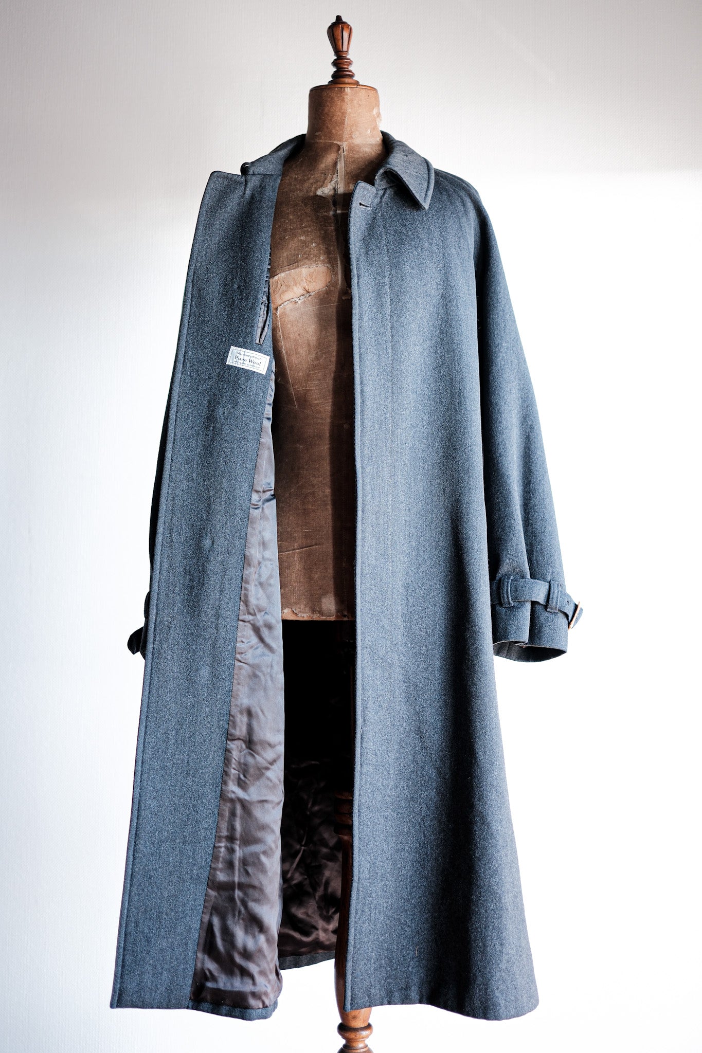 【~70's】Vintage Aquascutum Single Raglan Wool Rider Coat