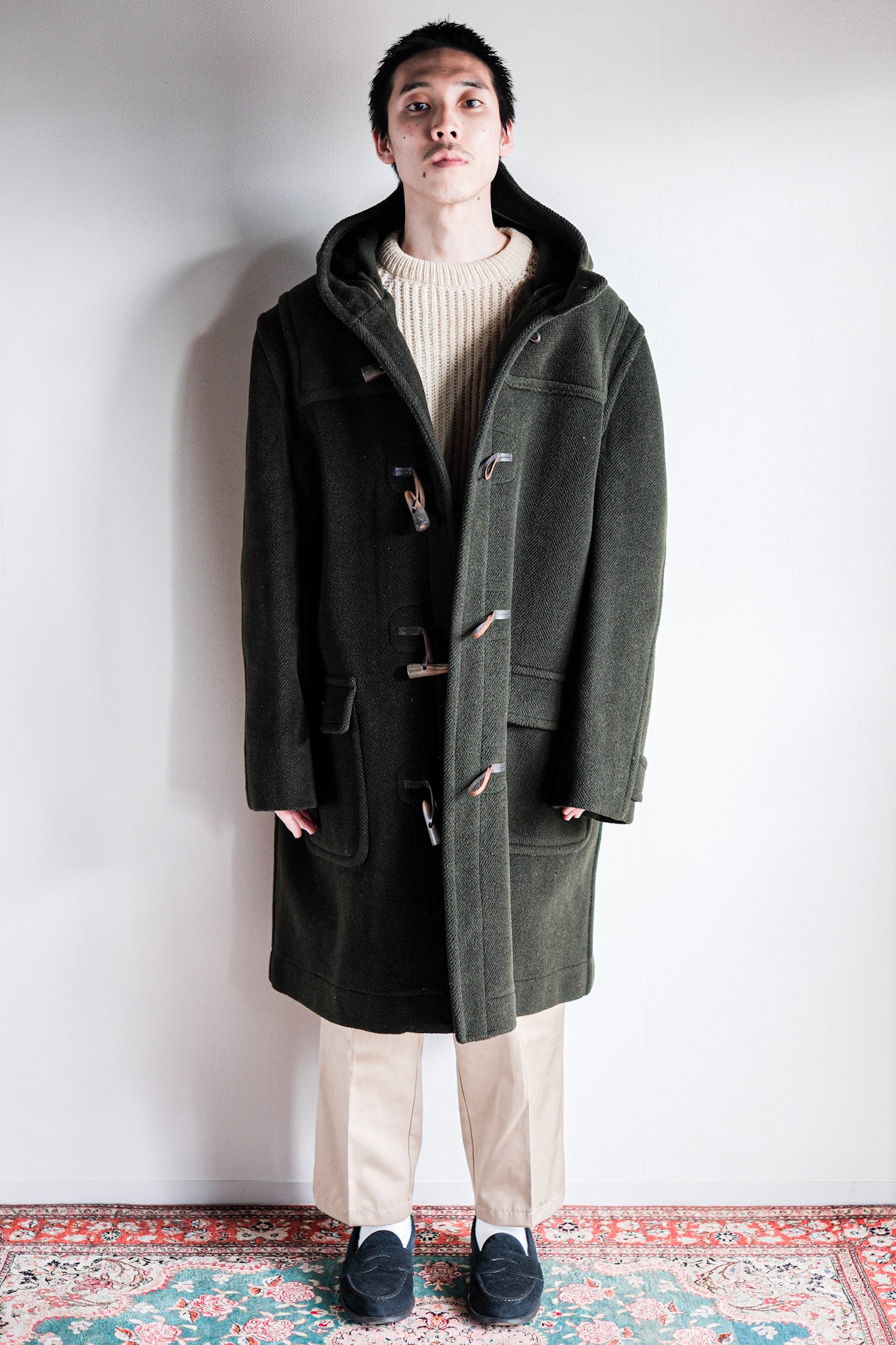 【~90's】Old INVERTERE Wool Duffle Coat "Moorbrook"