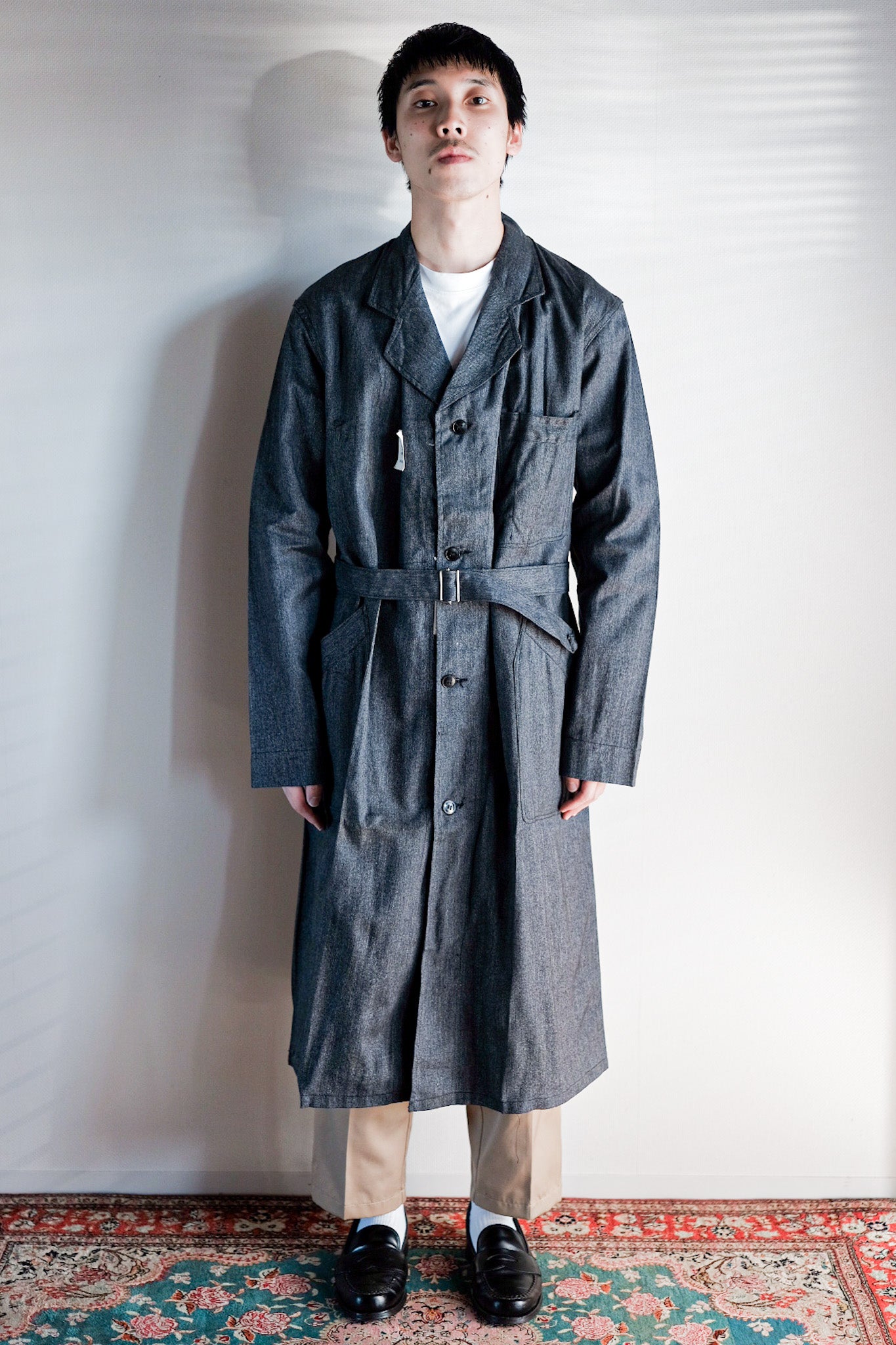 【~40's】French Vintage Black Chambray Atelier Coat “Dead Stock”