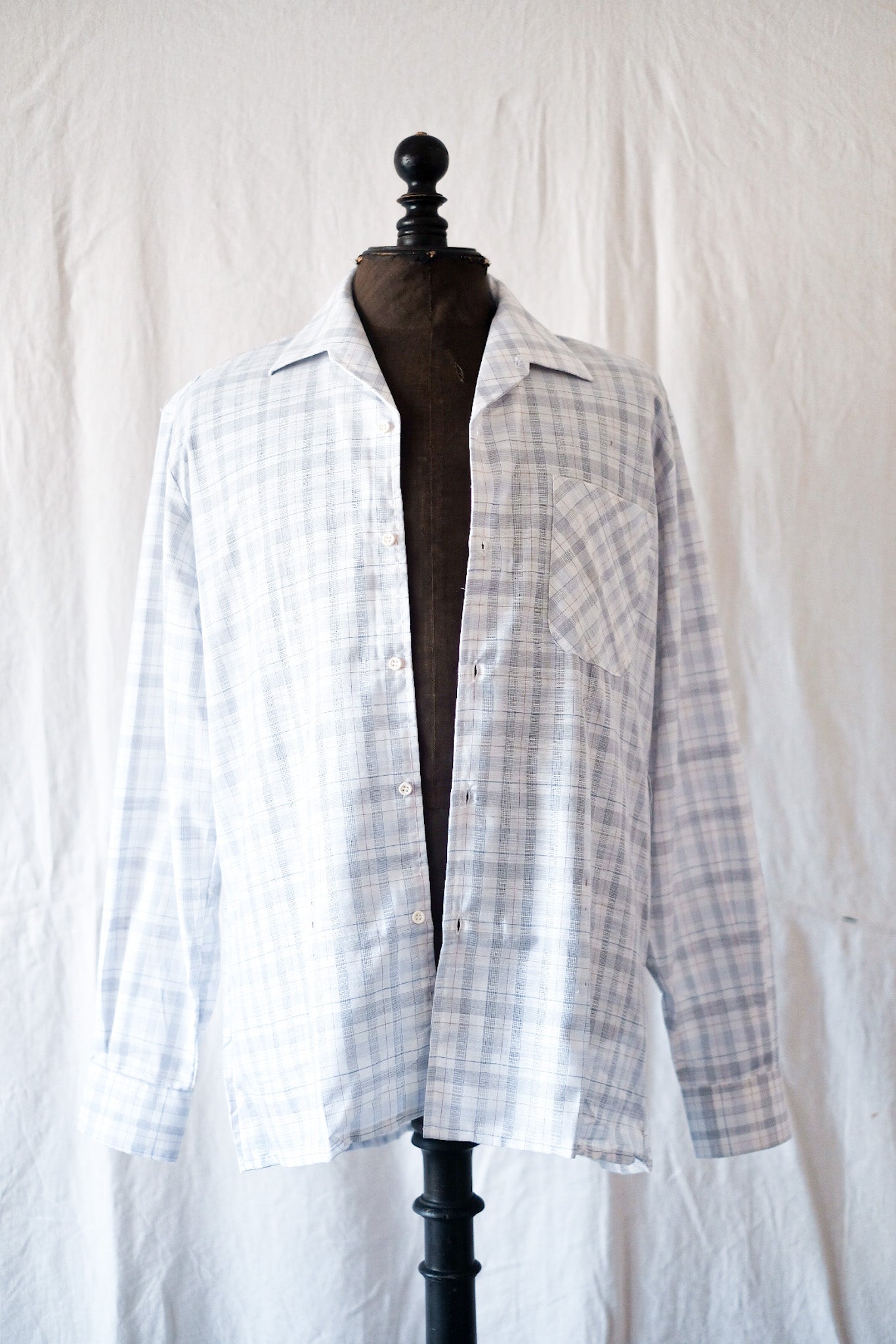 【~70's】French Vintage Long Sleeve Shirt "Dead Stock"