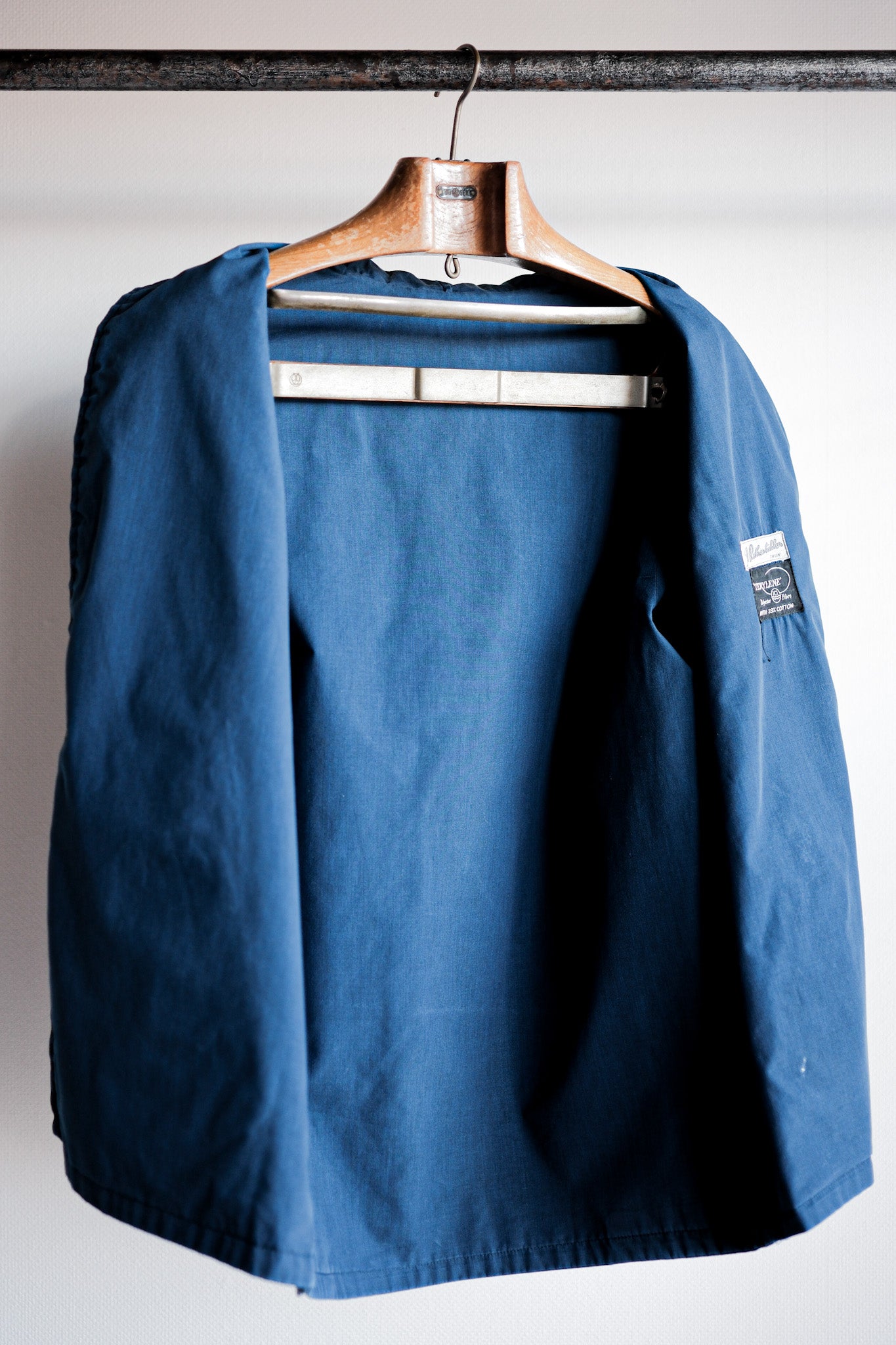 【~50's】German Vintage Blue Cotton × Polyester Hooded Jacket