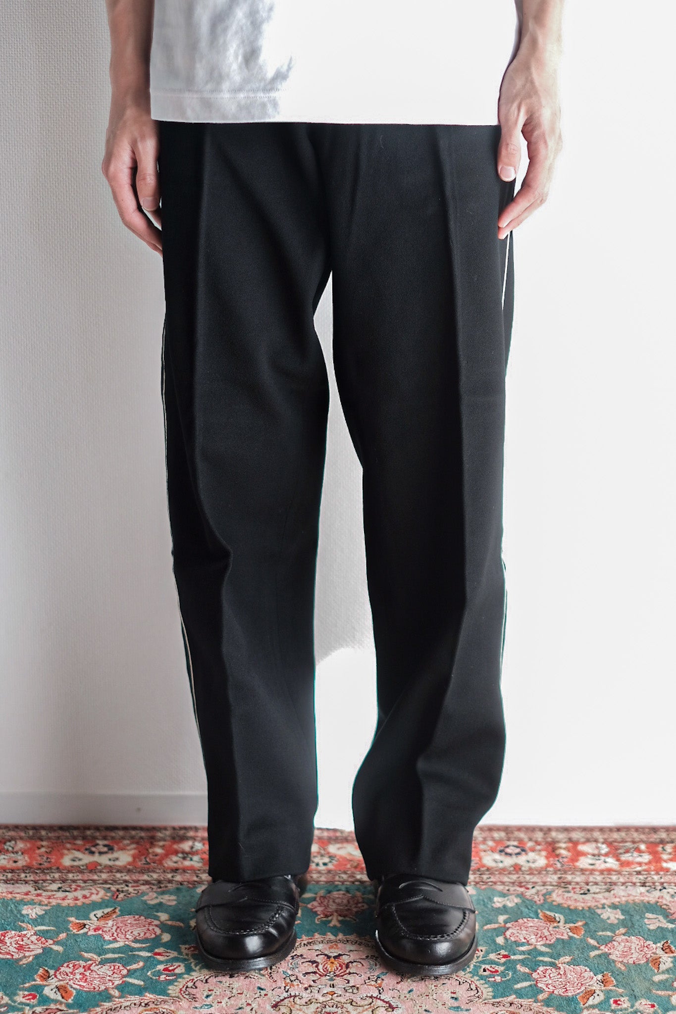 【~40's】French Vintage Side Line Wool Trousers "Dead Stock"