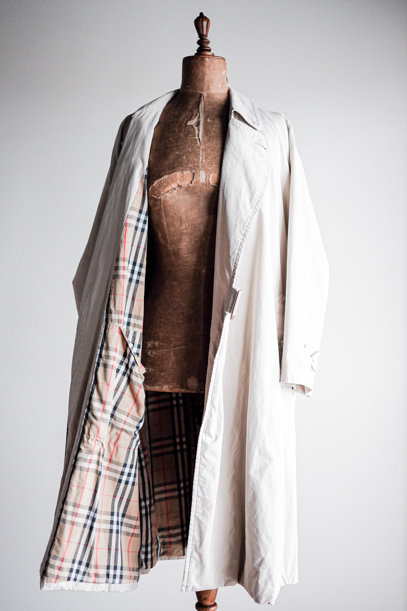 【~80's】Vintage Burberry's Single Raglan Tielocken Coat C100 Size.46REG