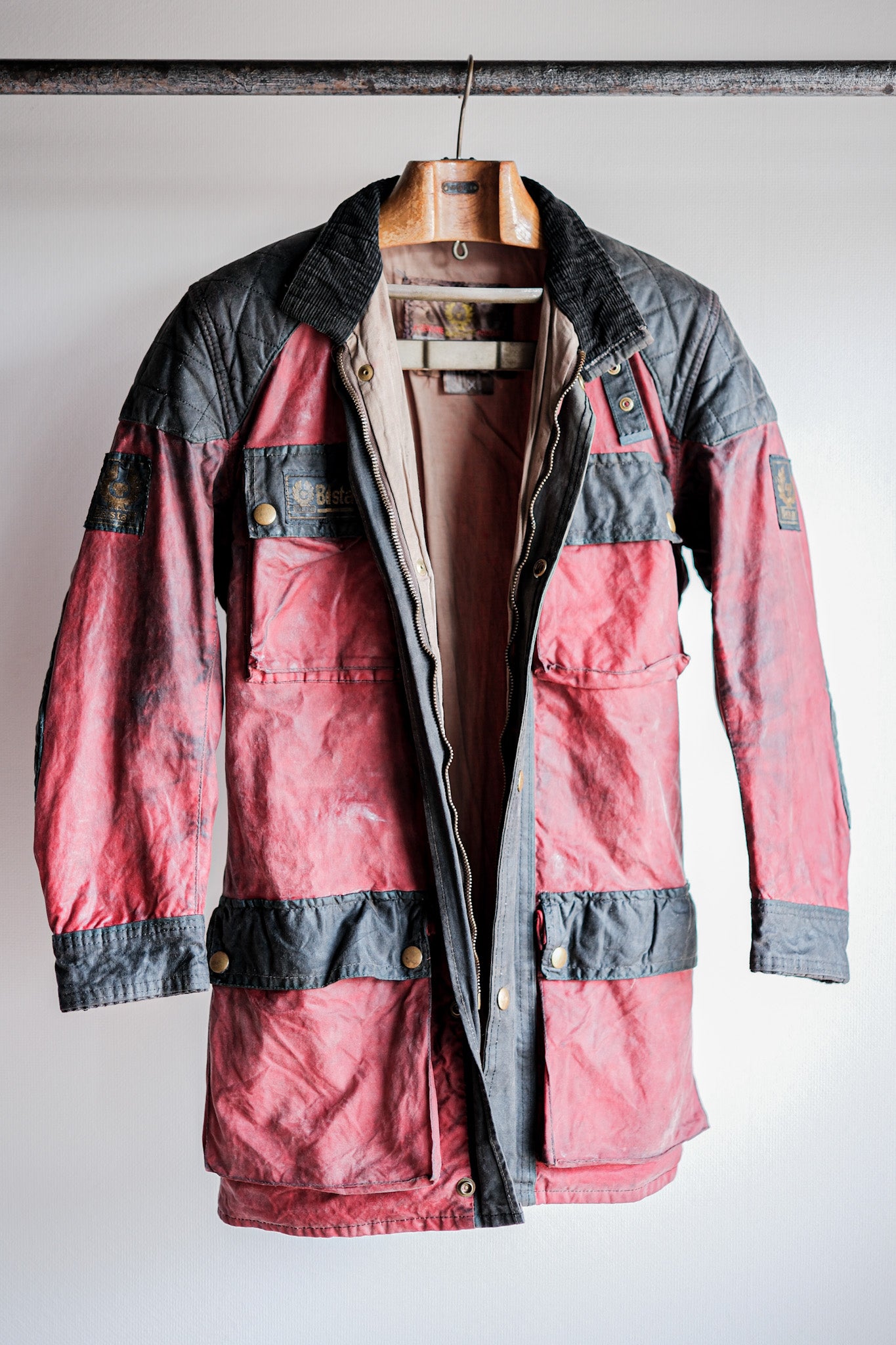 【~70's】Vintage Belstaff 2 Tone Red Waxed Jacket “TRIALMASTER" “Custom Order”