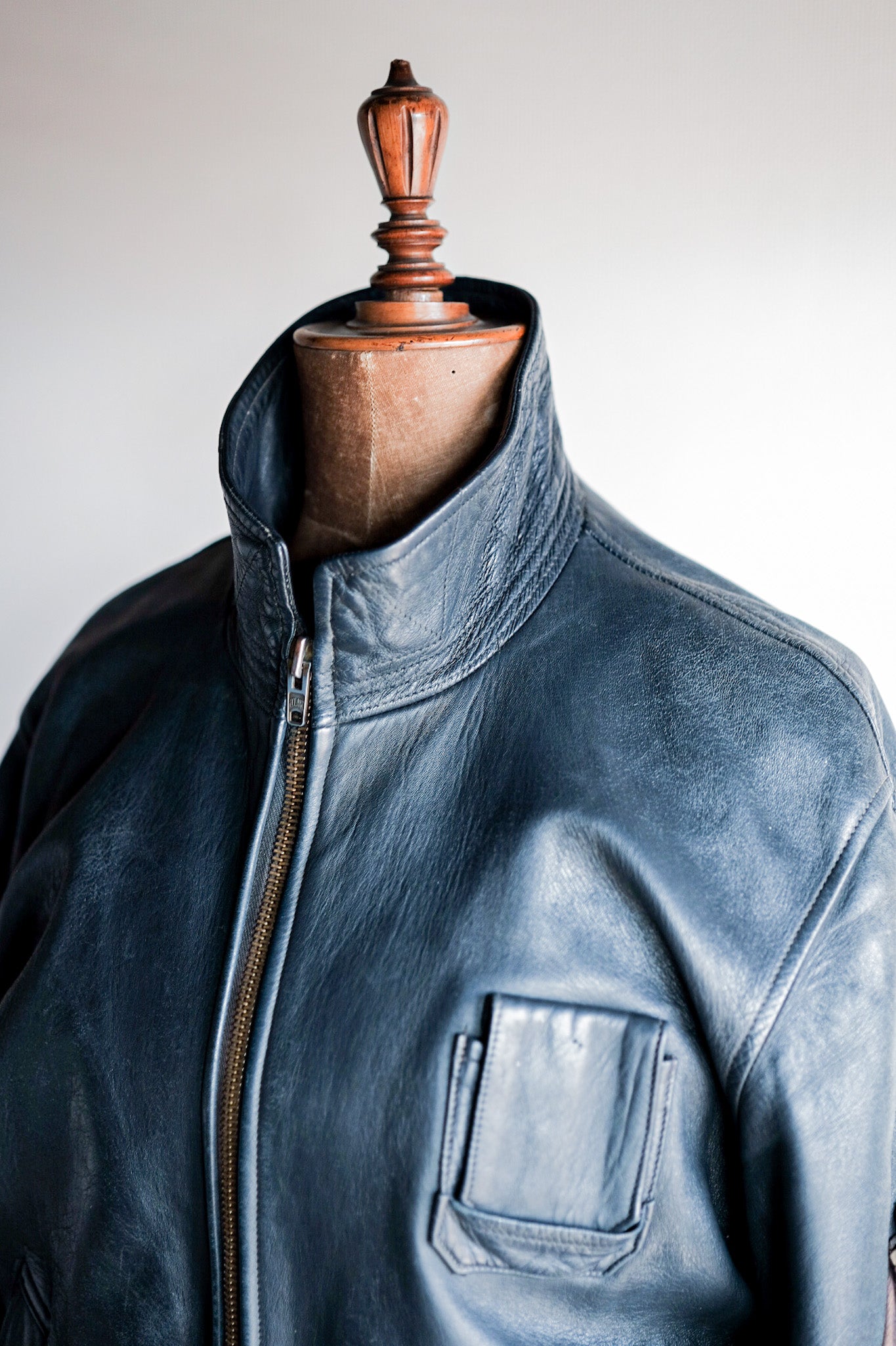 【~70's】French Air Force Pilot Leather Jacket