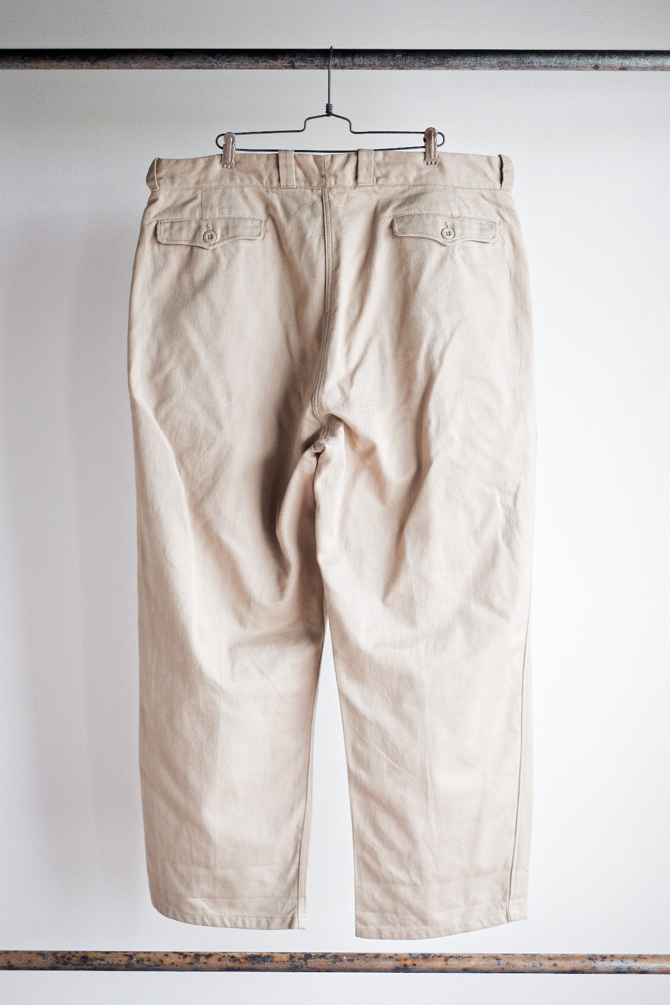 【~60's】French Army M52 Chino Trousers Size.16 "Dead Stock"