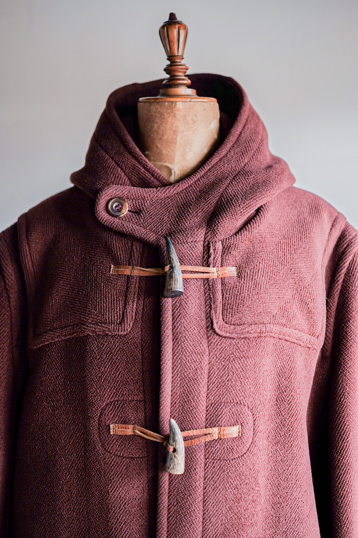 【~90's】Old INVERTERE Wool Duffle Coat "Moorbrook"
