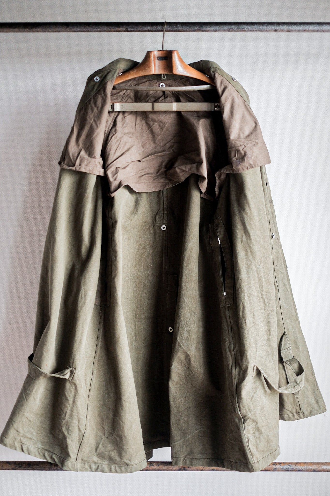 【~50's】French Army M35 Motorcycle Coat Size.2 "Dead Stock"