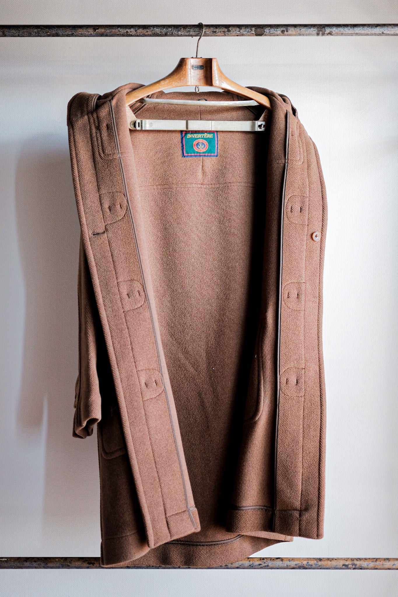 【~90's】Old INVERTERE Wool Duffle Coat "Moorbrook"