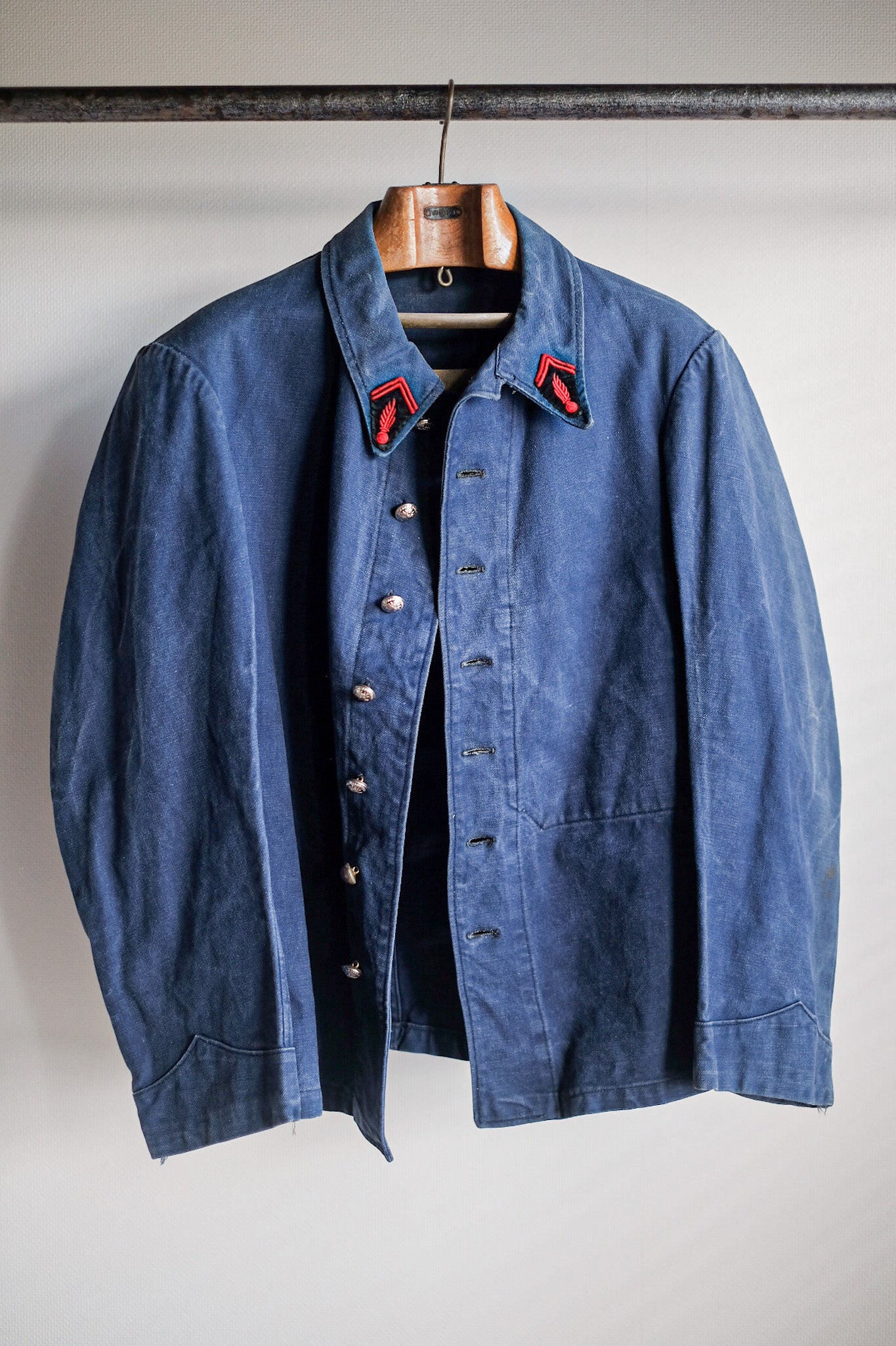 【~30's】French Vintage Indigo Metis Fireman Jacket