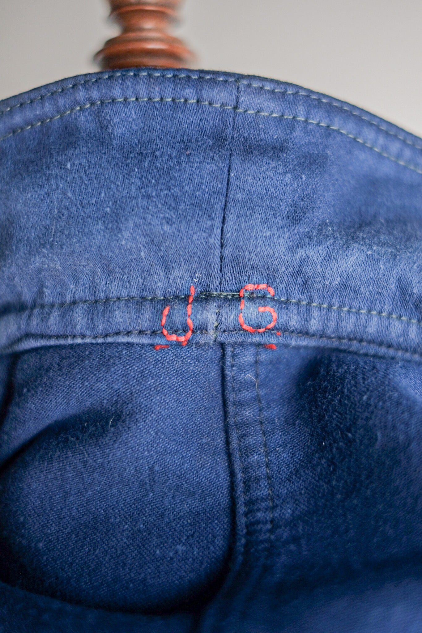 【~50's】French Vintage Blue Moleskin Work Jacket