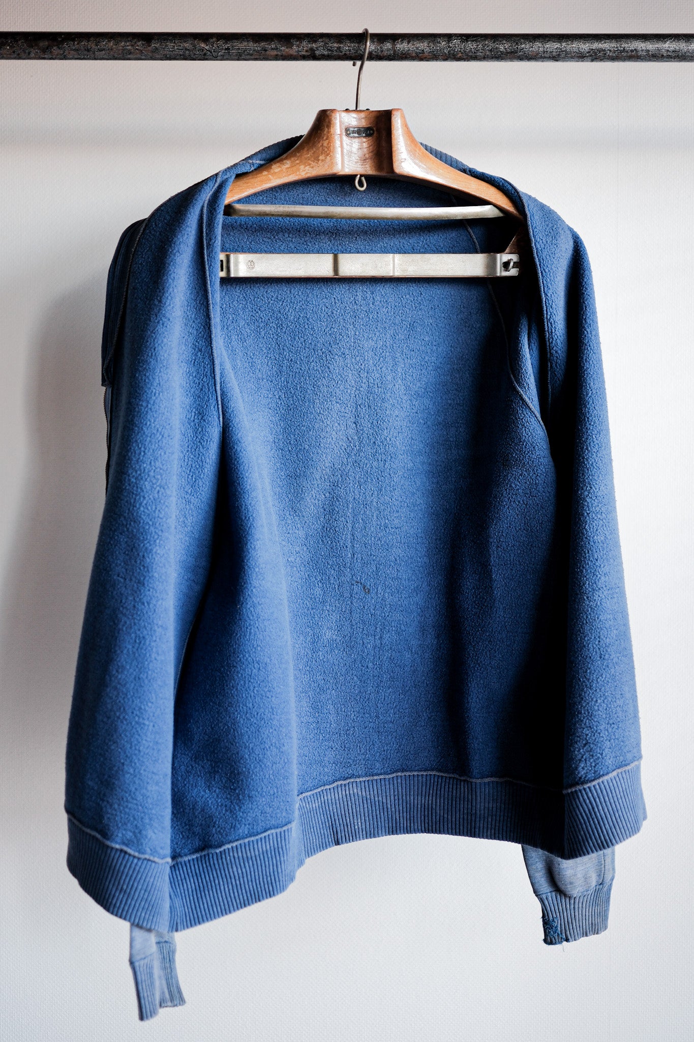 【~60's】French Vintage Full Zip Cotton Sweatshirt