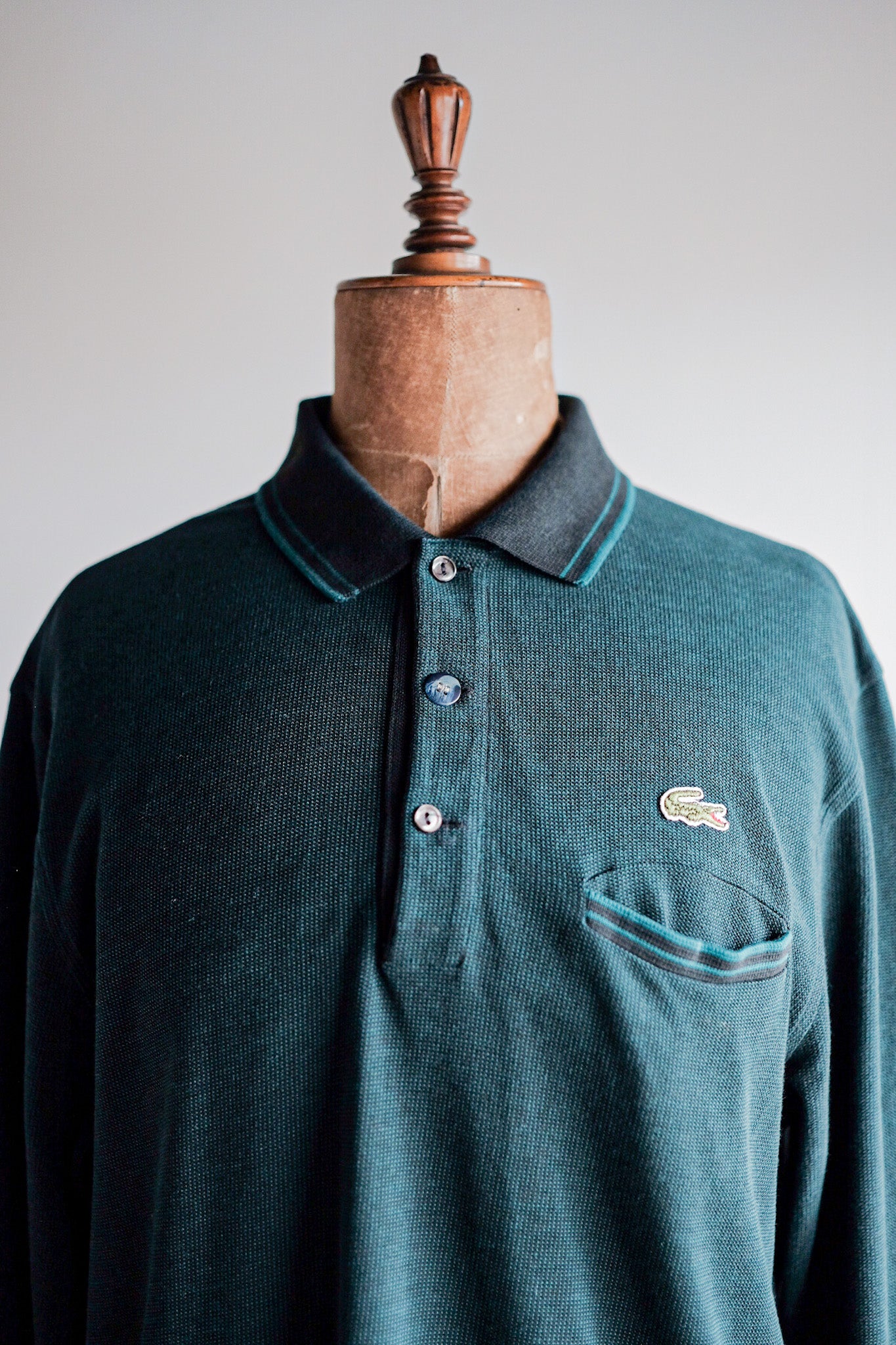 【~80's】CHEMISE LACOSTE L/S Polo Shirt Size.5 "Multi Color"