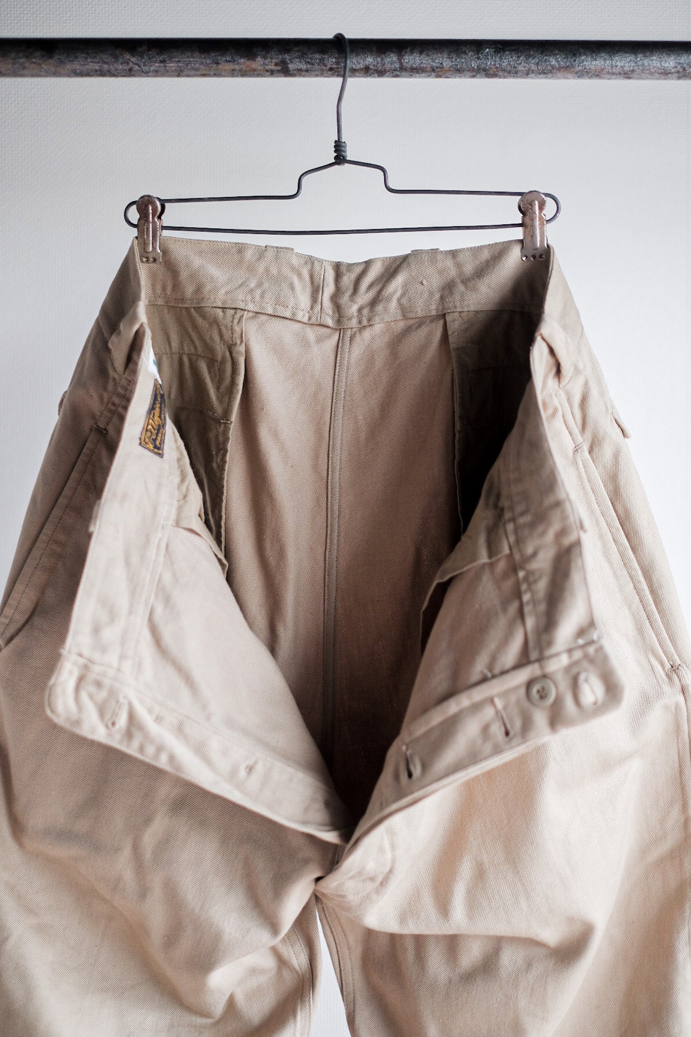 【~60's】French Army M52 Chino Trousers Size.16 "Dead Stock"