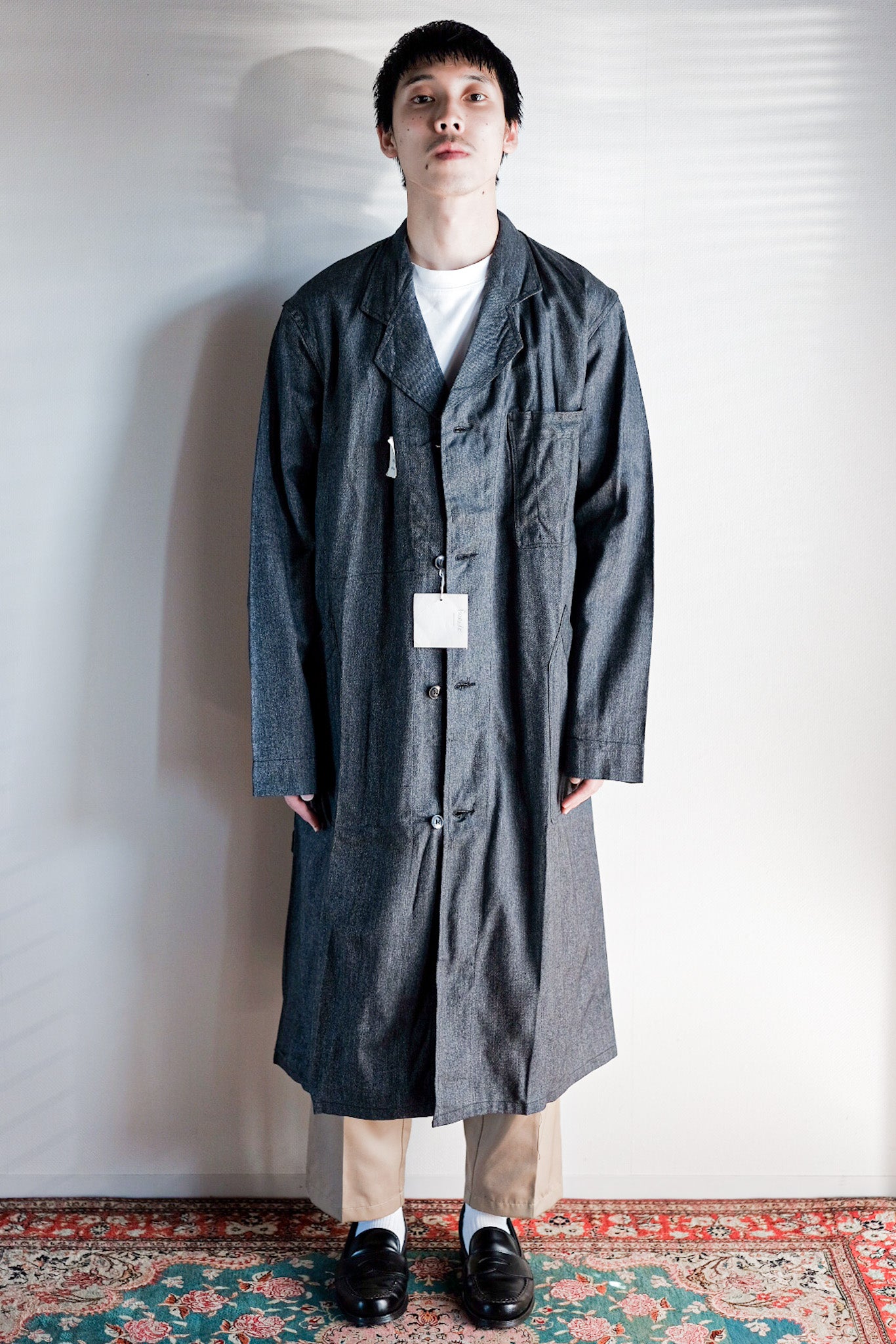 【~40's】French Vintage Black Chambray Atelier Coat “Dead Stock”