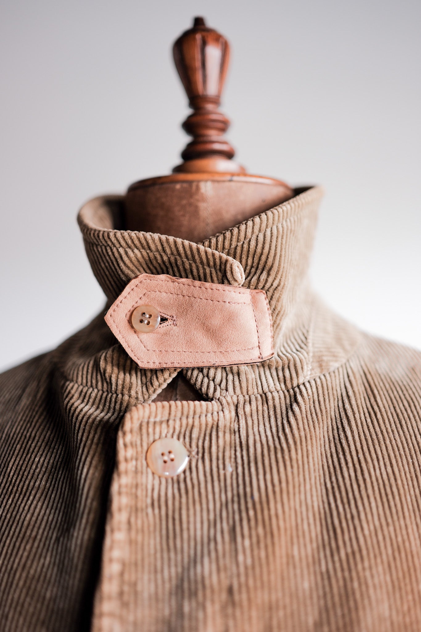 【~80's】Old INVERTERE Brown Corduroy Jacket With Chin Strap