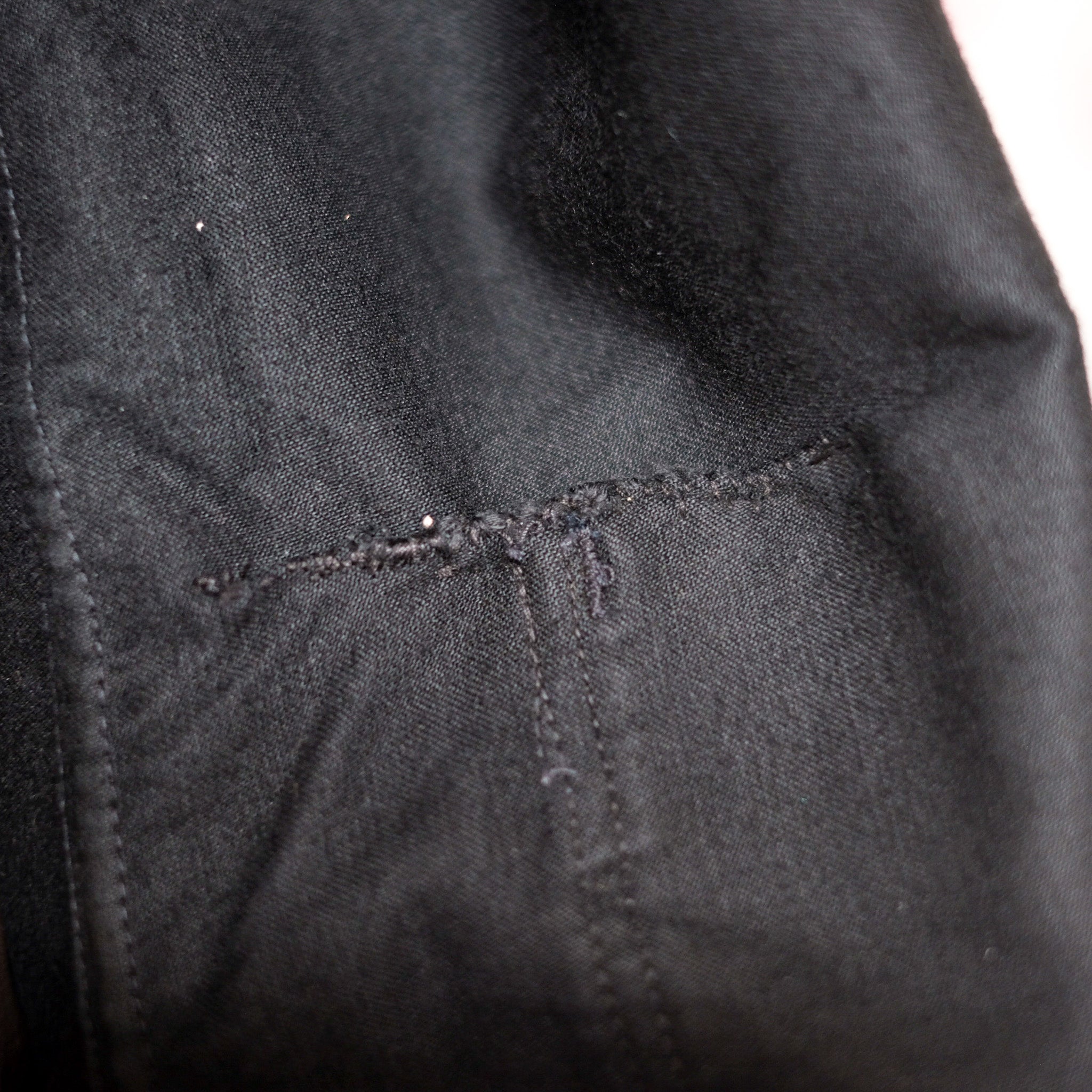 【~40's】French Vintage "Le Mont St. Michel" Black Moleskin Work Jacket
