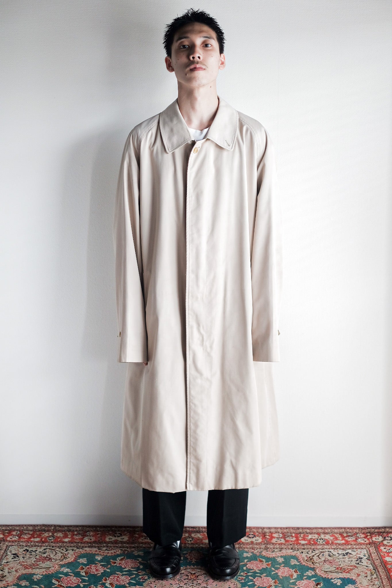 【~80's】Vintage Burberry's Single Raglan Balmacaan Coat