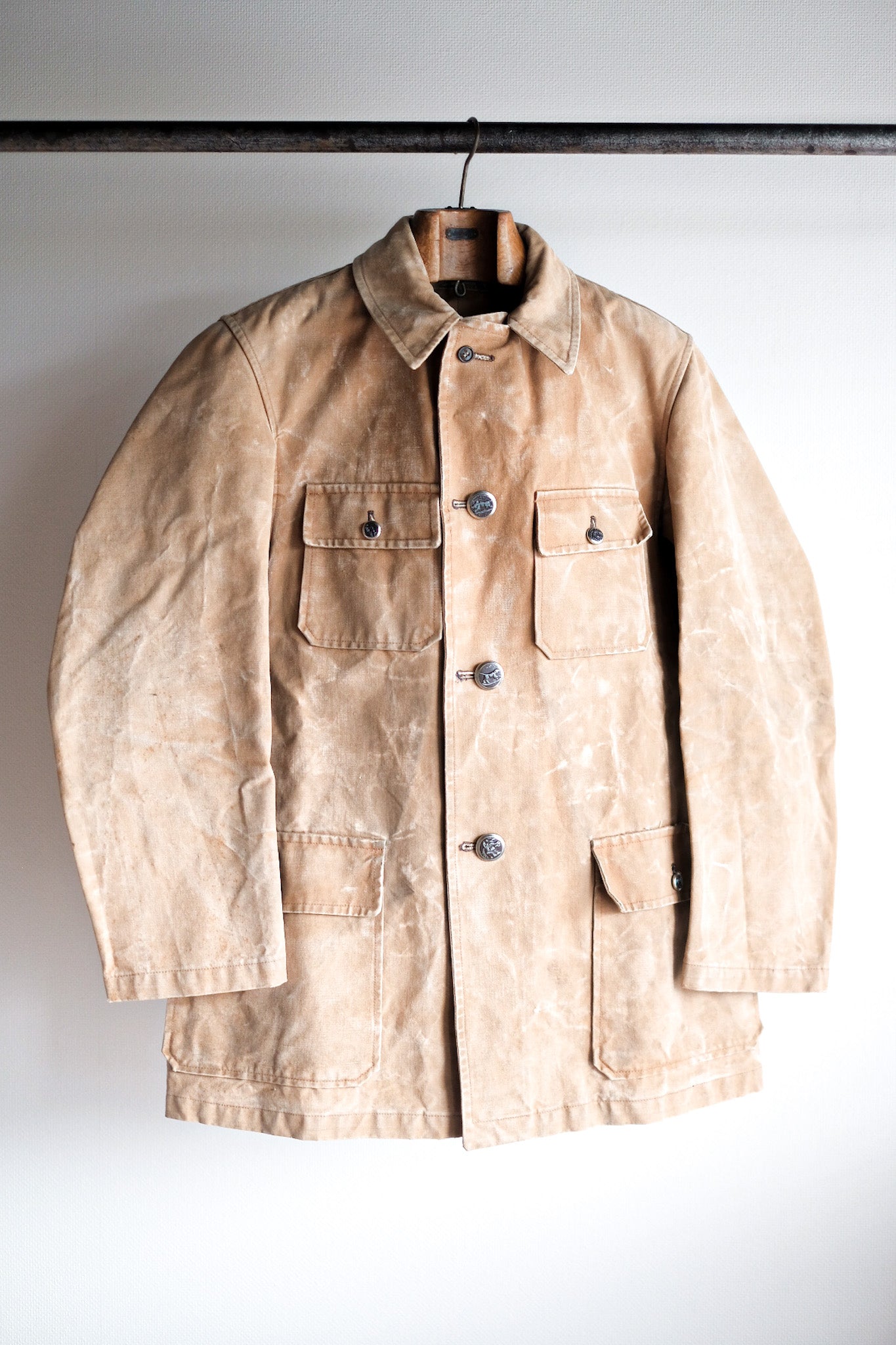 【~40's】French Vintage Cotton Canvas Hunting Jacket