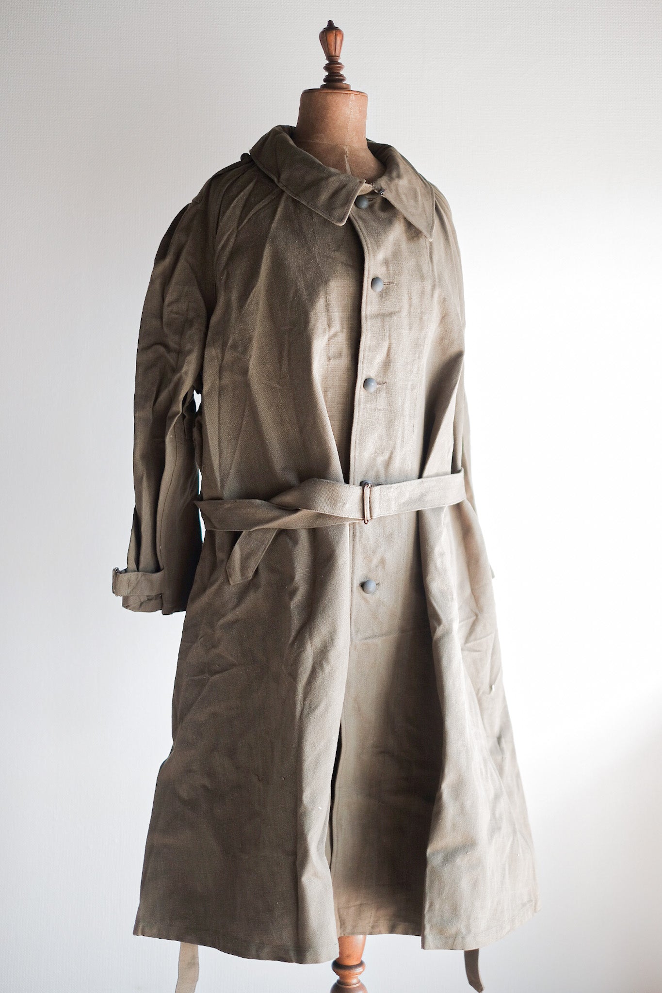 【~50's】French Army M35 Motorcycle Coat "Cotton Linen Type" "Dead Stock"