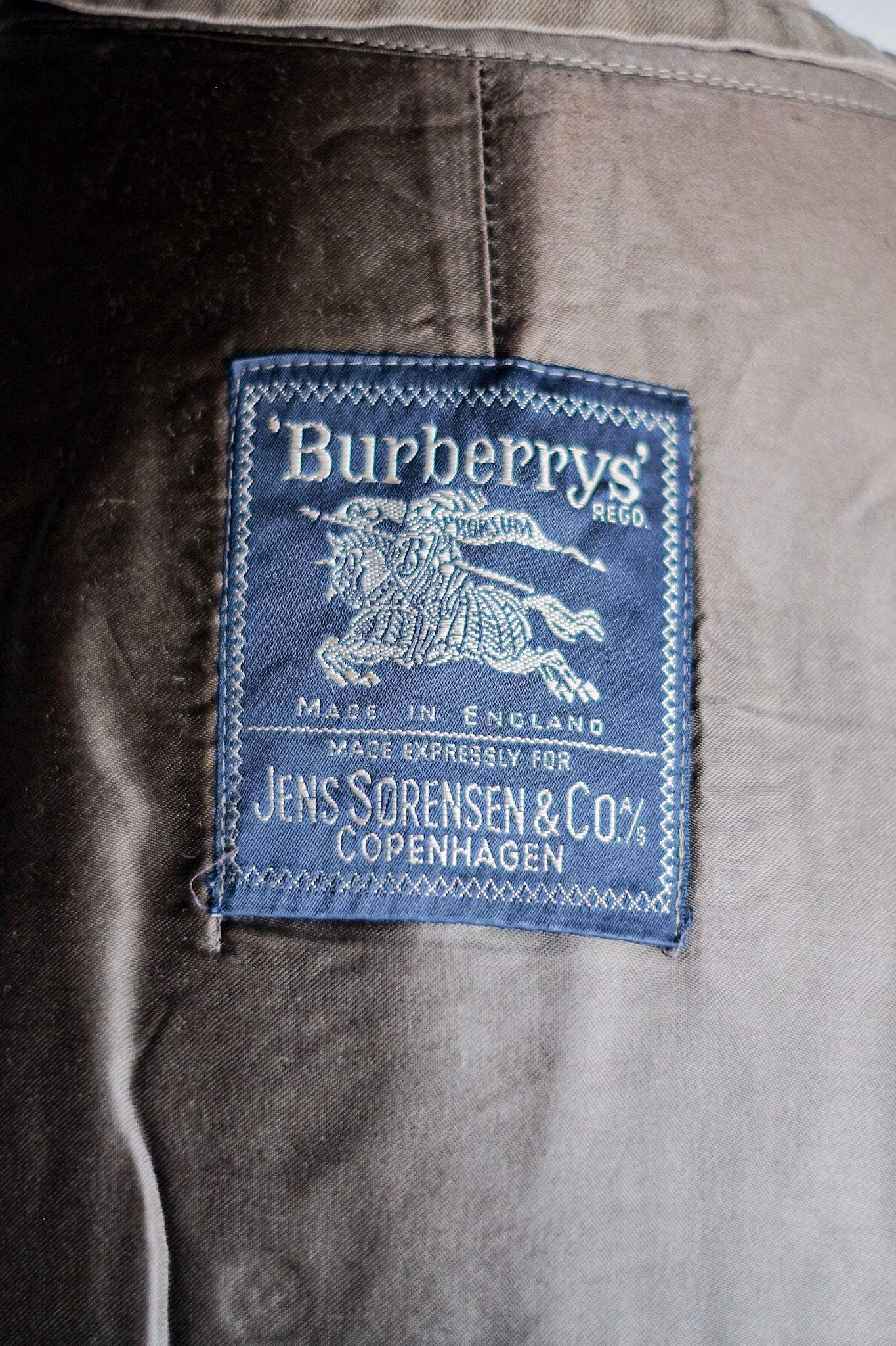 【~70's】Vintage Burberry's Single Raglan Rider Coat With Liner "JENS SORENSEN & CO. 別注"
