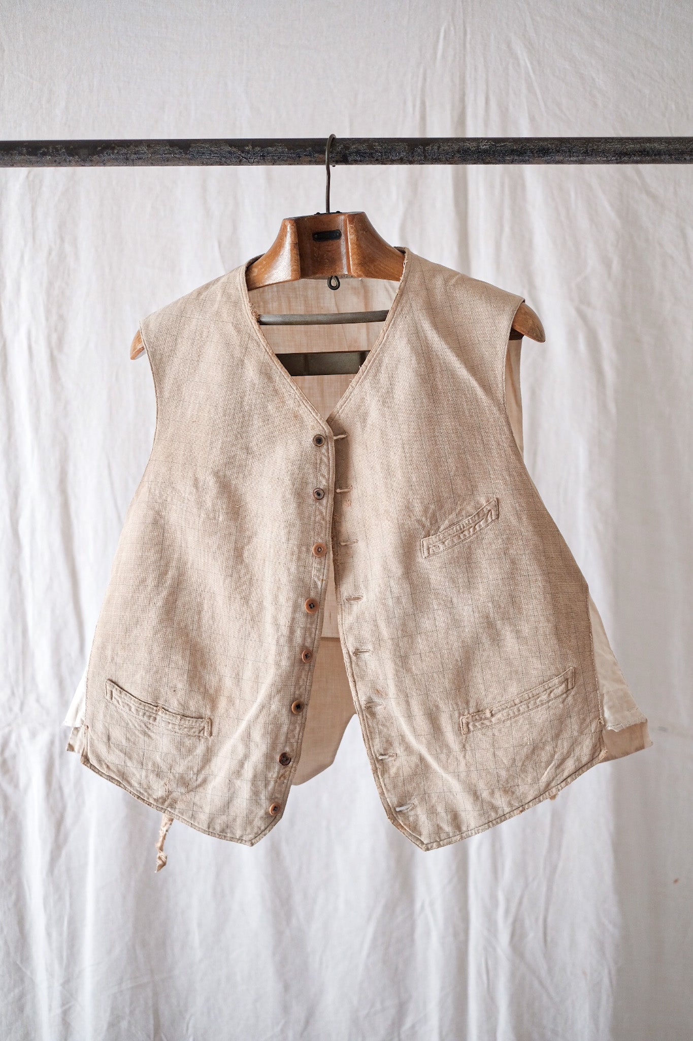 【~30's】French Vintage Cotton Gilet