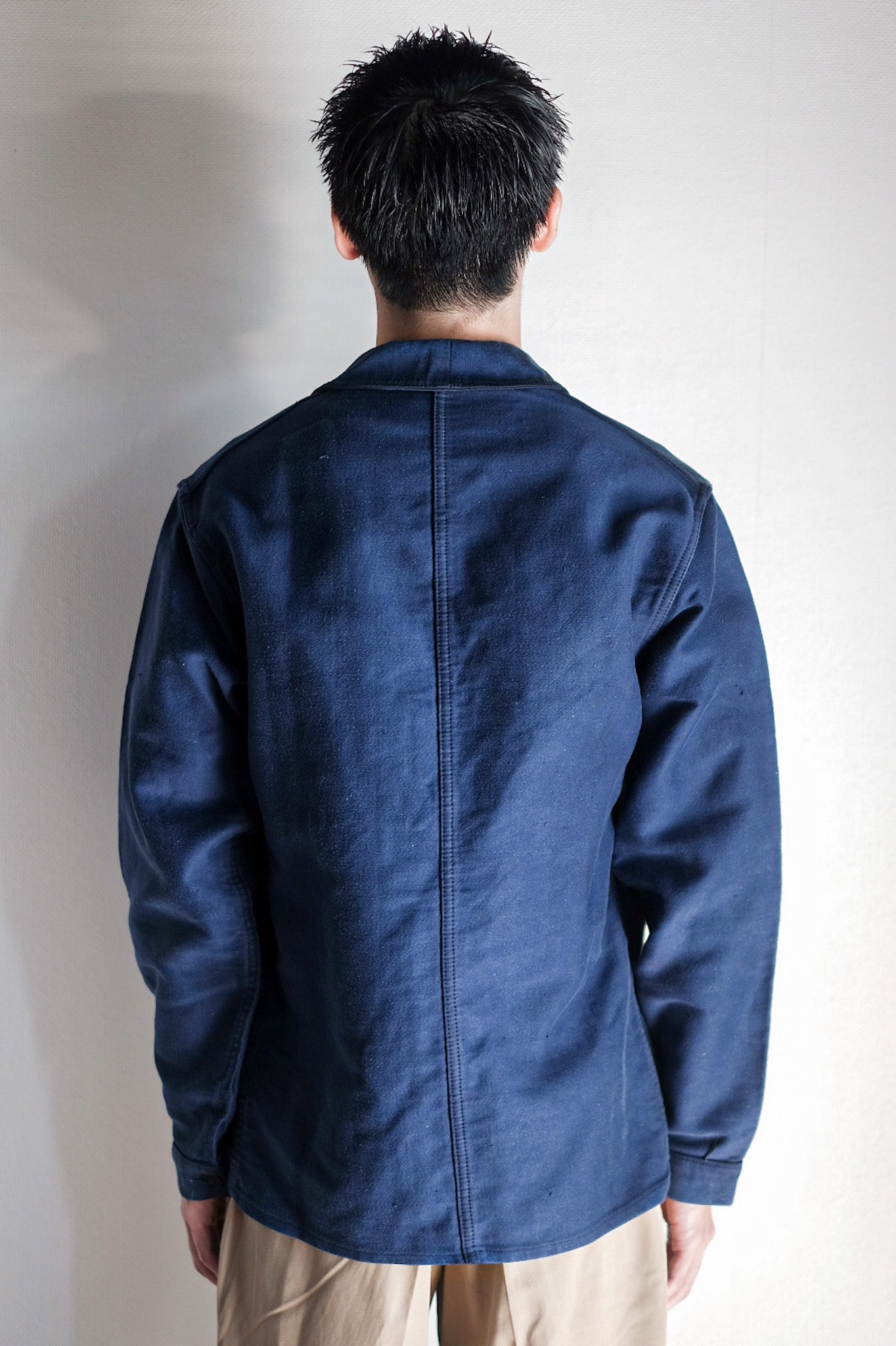 【~50's】French Vintage Blue Moleskin Work Jacket