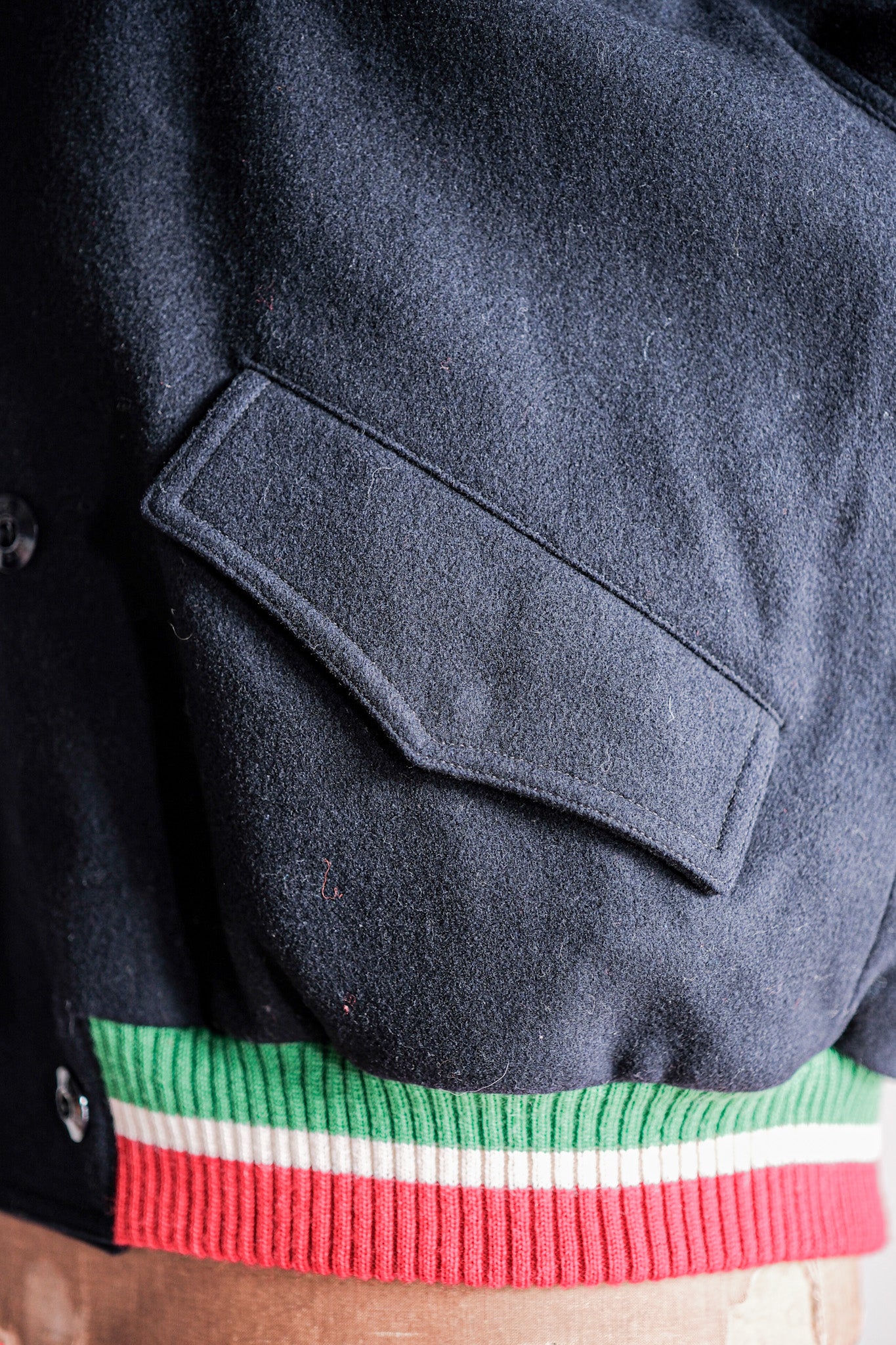 【~80's】Old Gucci Double Breasted Italian Wool Blouson Size.50