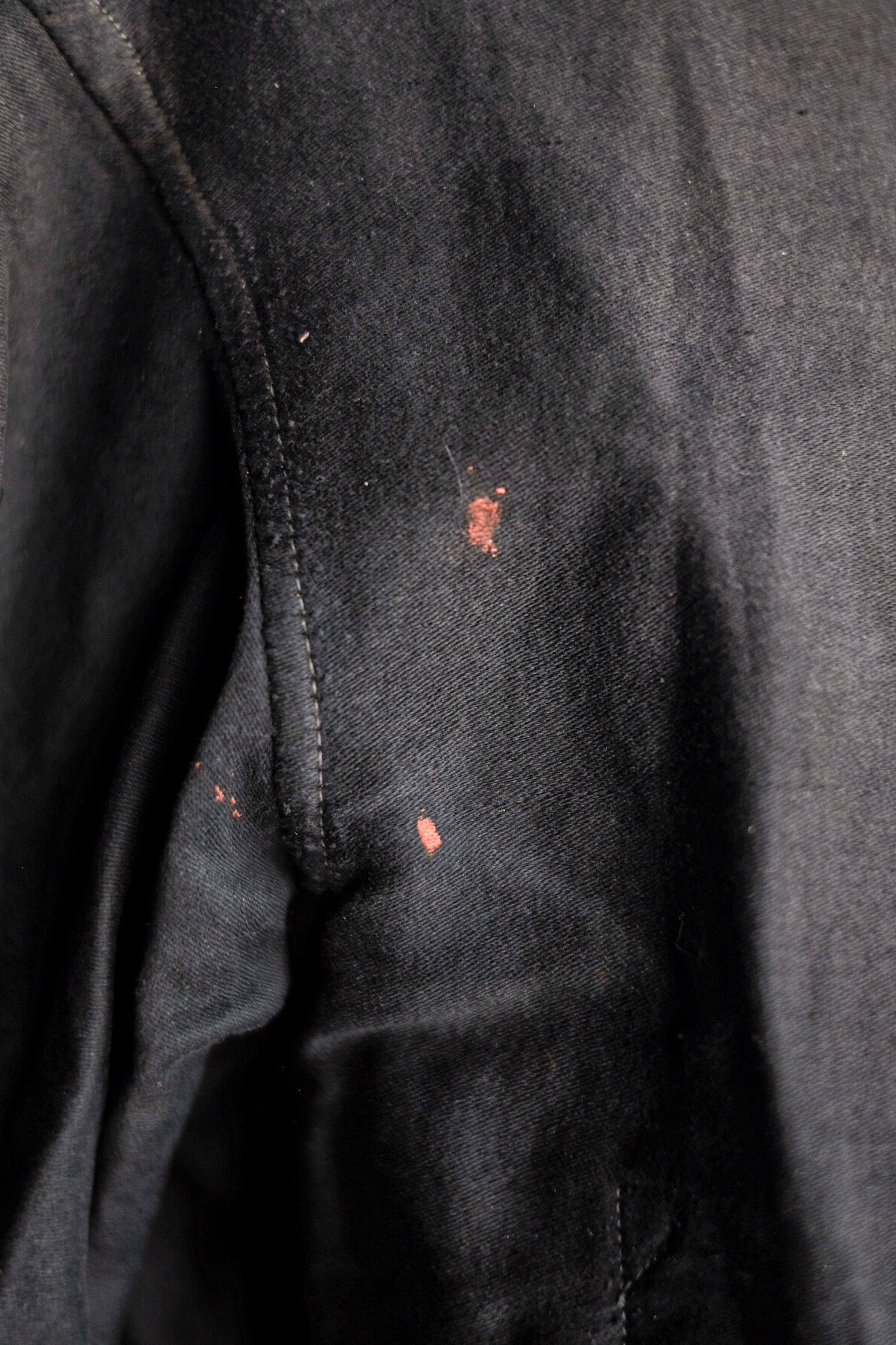 【~20's】French Vintage Black Moleskin Work Jacket "6 Buttons"