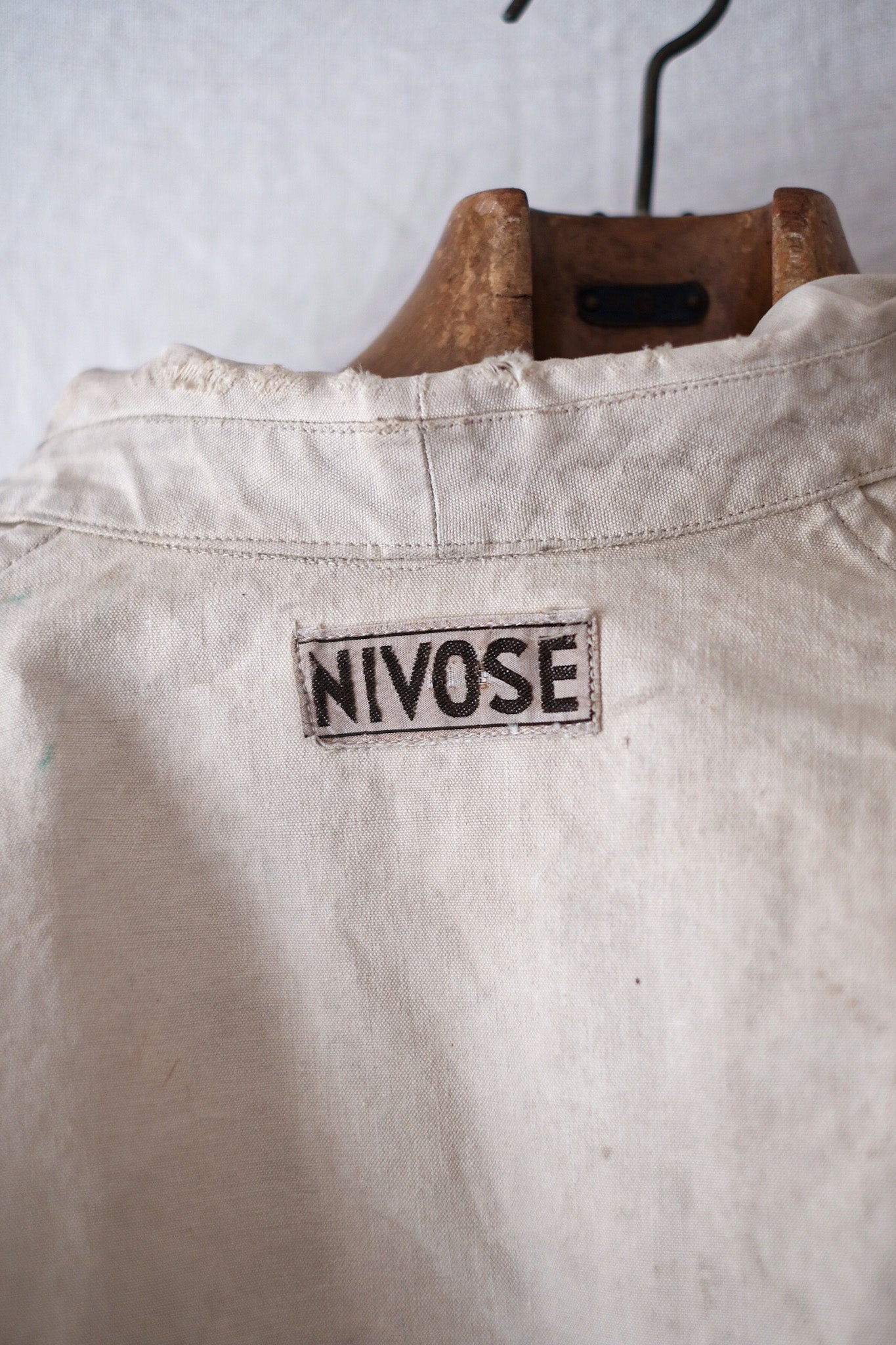 【~40's】French Vintage White Cotton Hunting Jacket