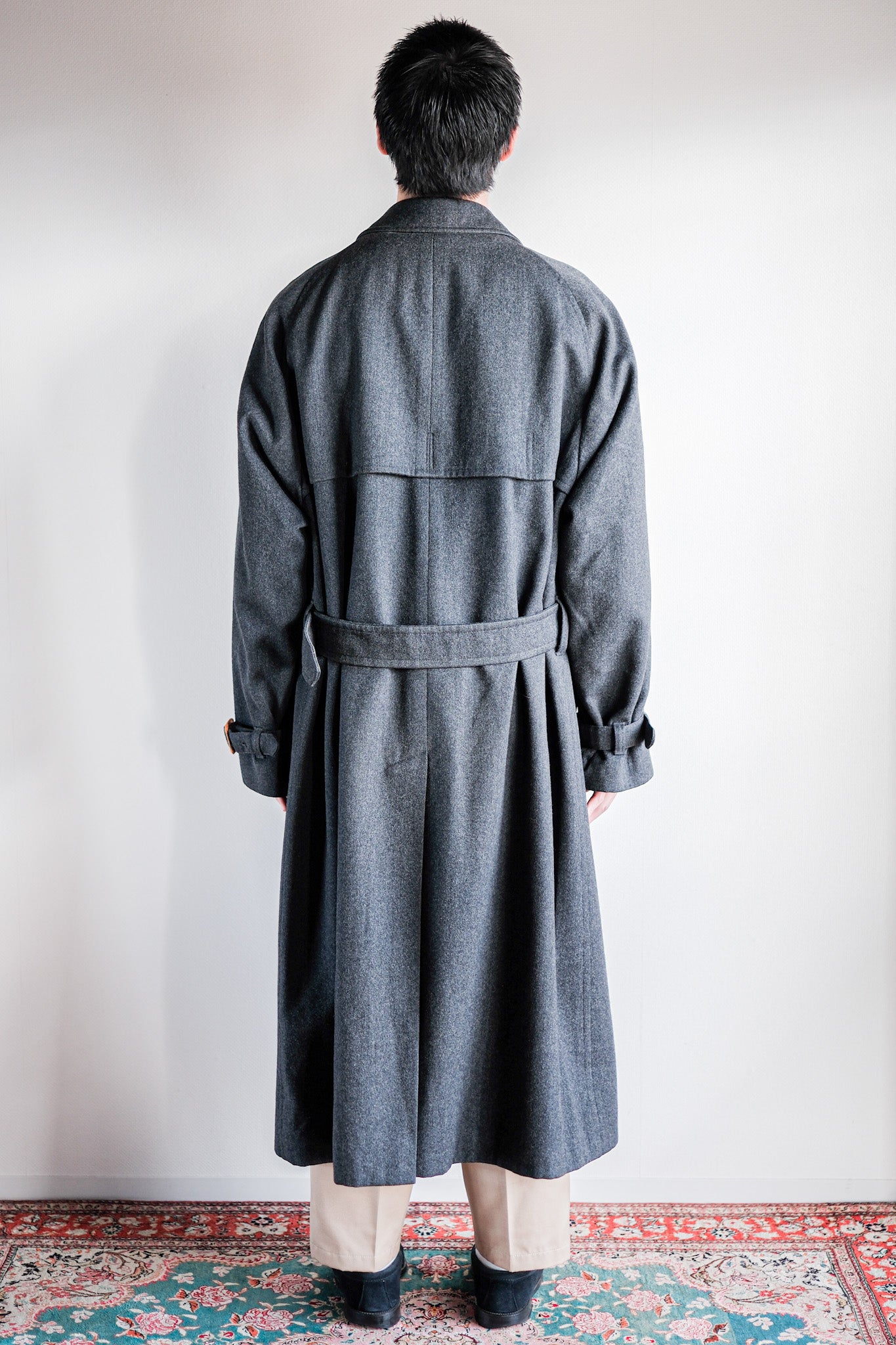 【~70's】Vintage Aquascutum Single Raglan Wool Rider Coat