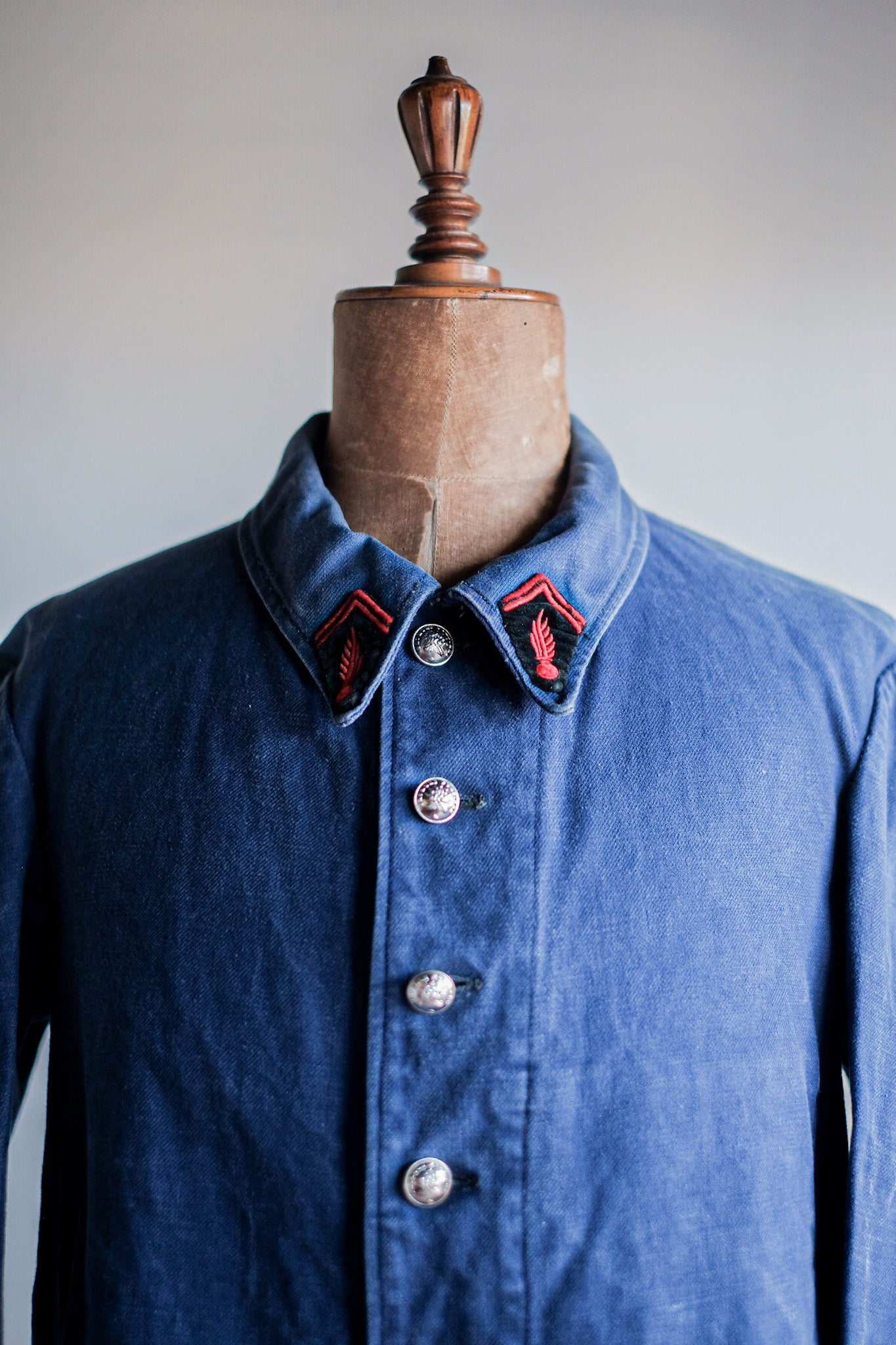 【~30's】French Vintage Indigo Metis Fireman Jacket