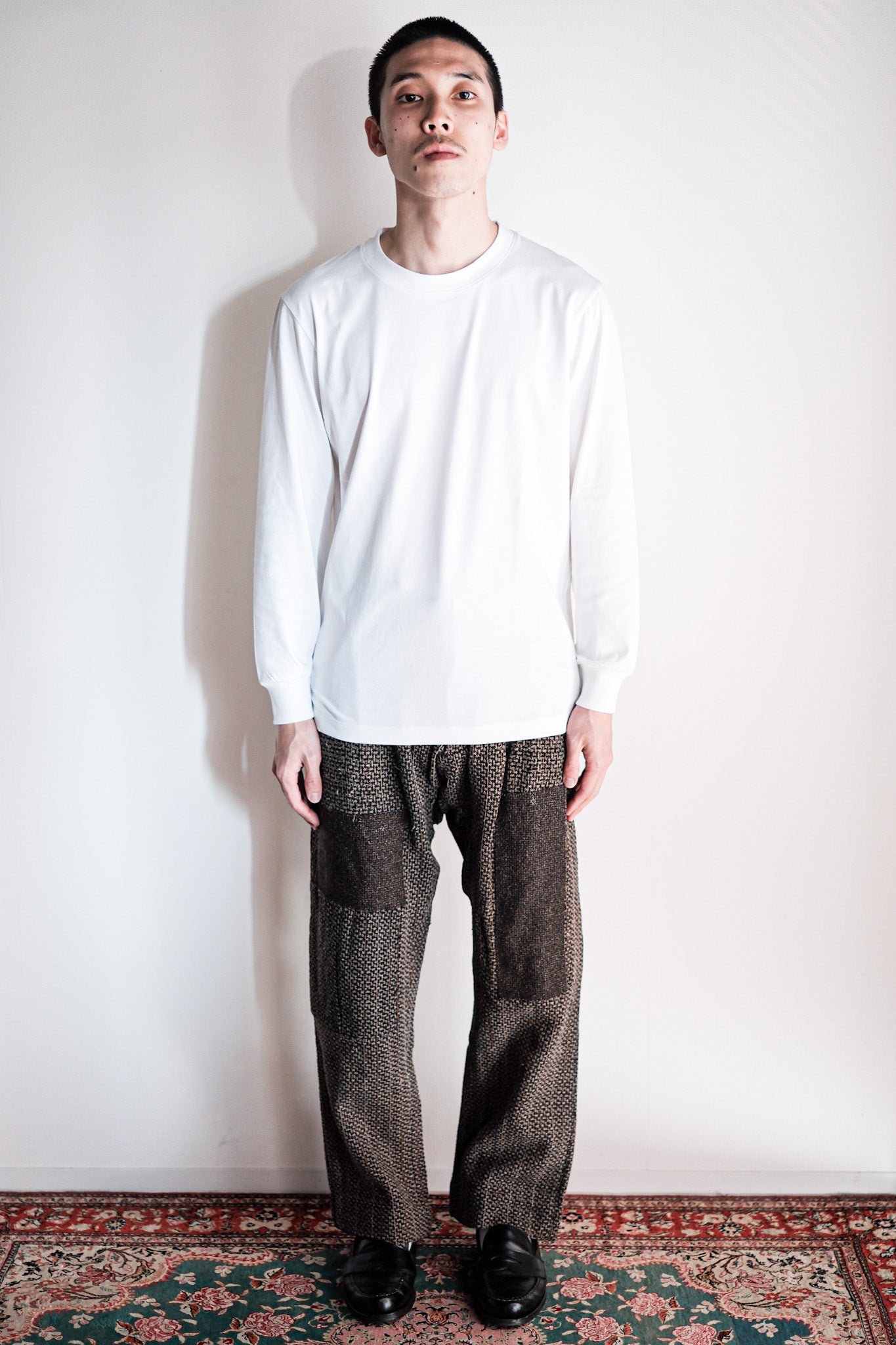 【~20's】French Vintage Homemade Wool Work Pants "Patchwork"