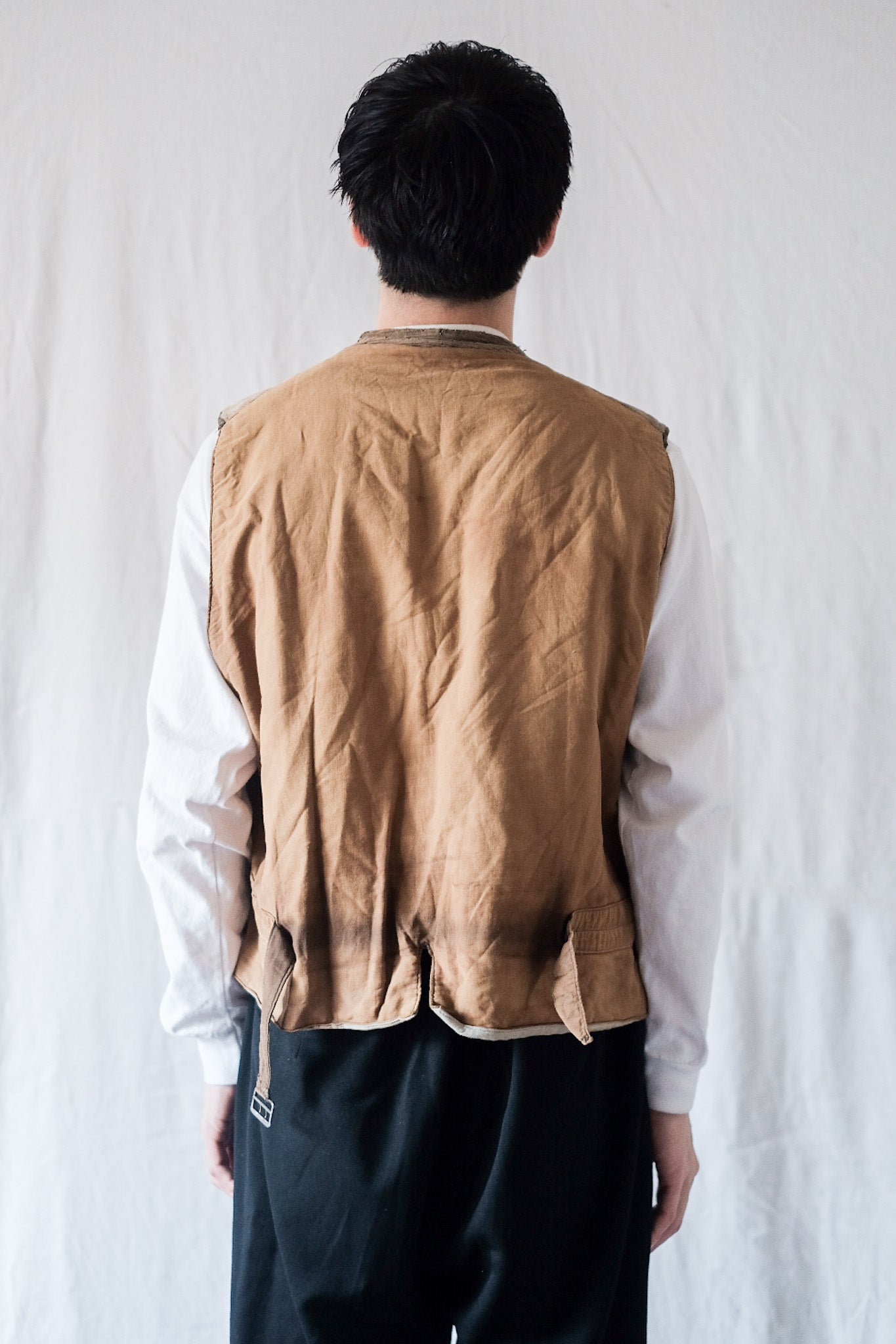 【~30's】French Vintage Brown Corduroy Hunting Gilet