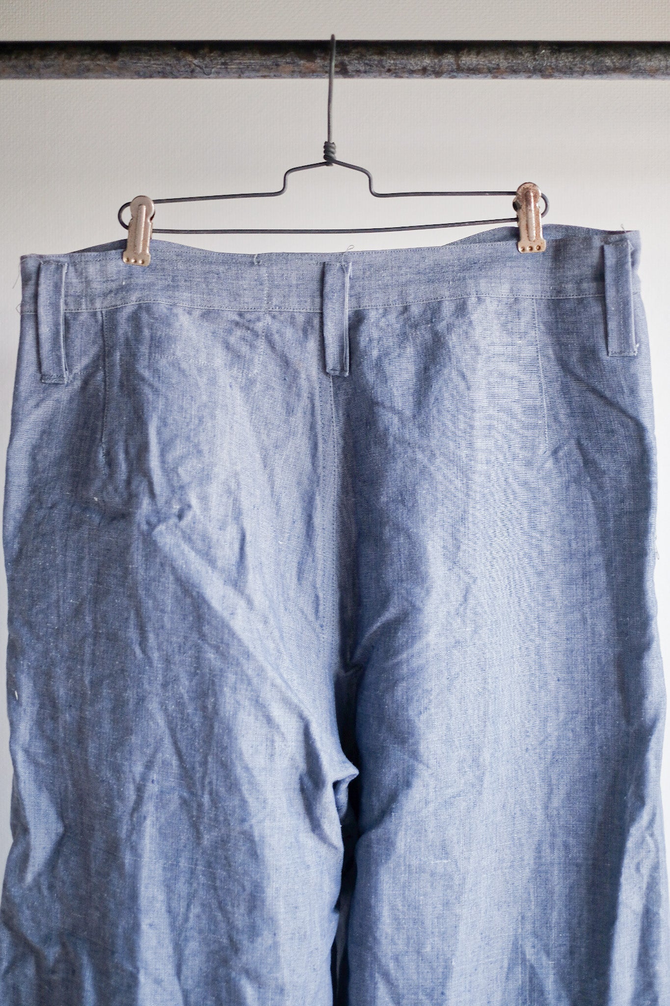 【~50's】French Navy Ramie Linen Sailor Pant "Dead Stock"