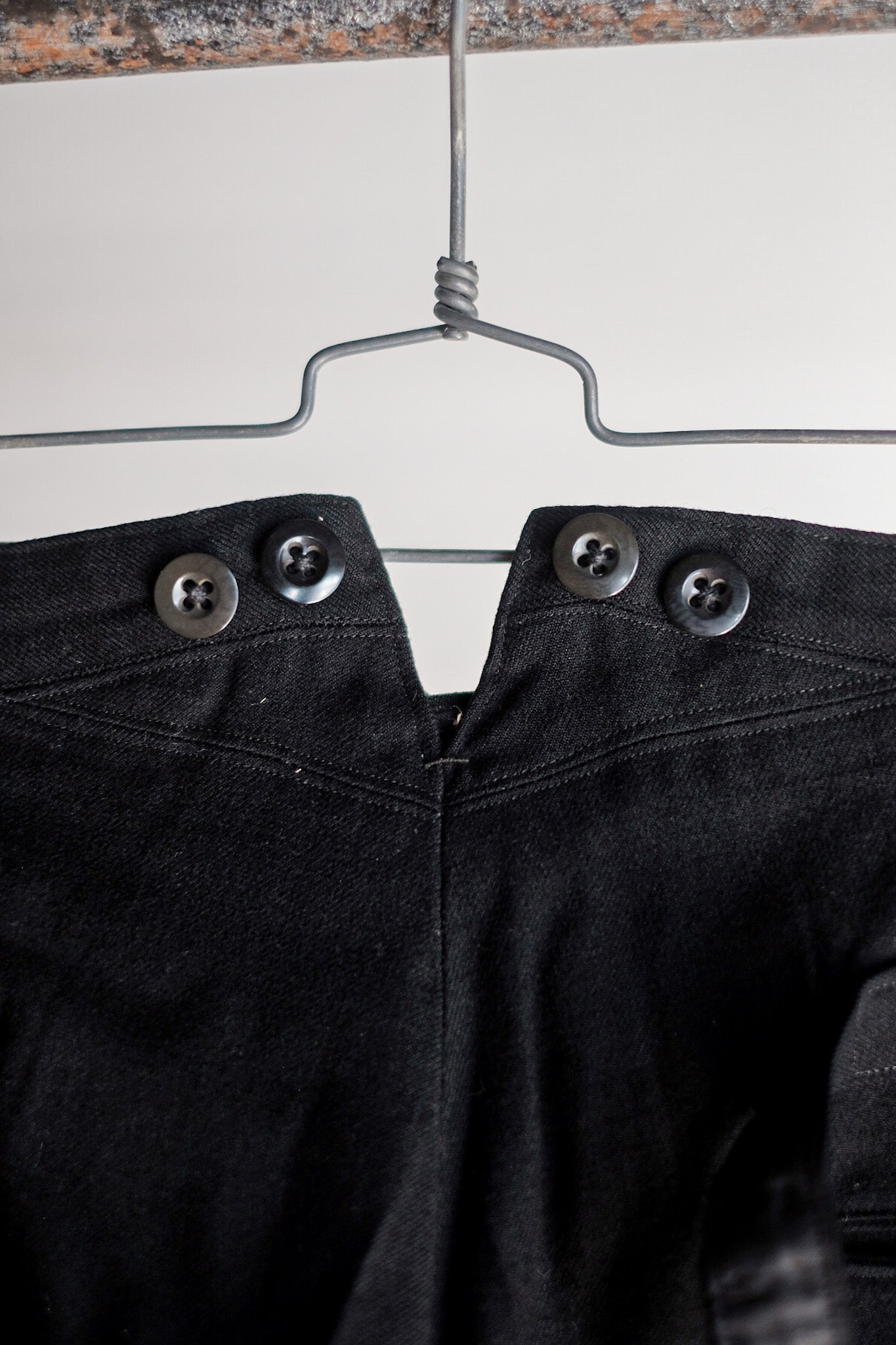 【~40's】German Vintage Black Wool Trousers