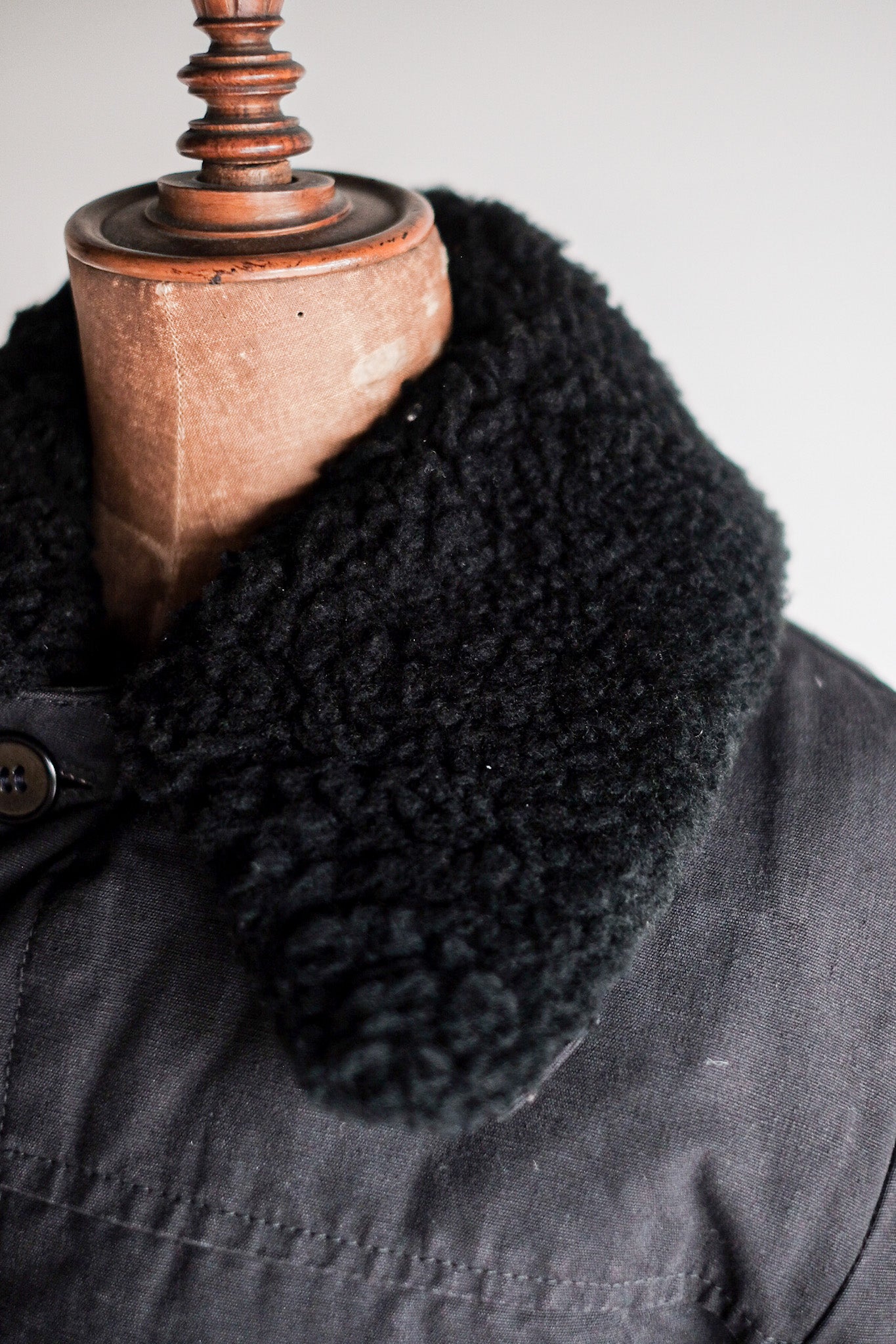 【~50’s】Swedish Army Motorcycle Jacket “Black Color”
